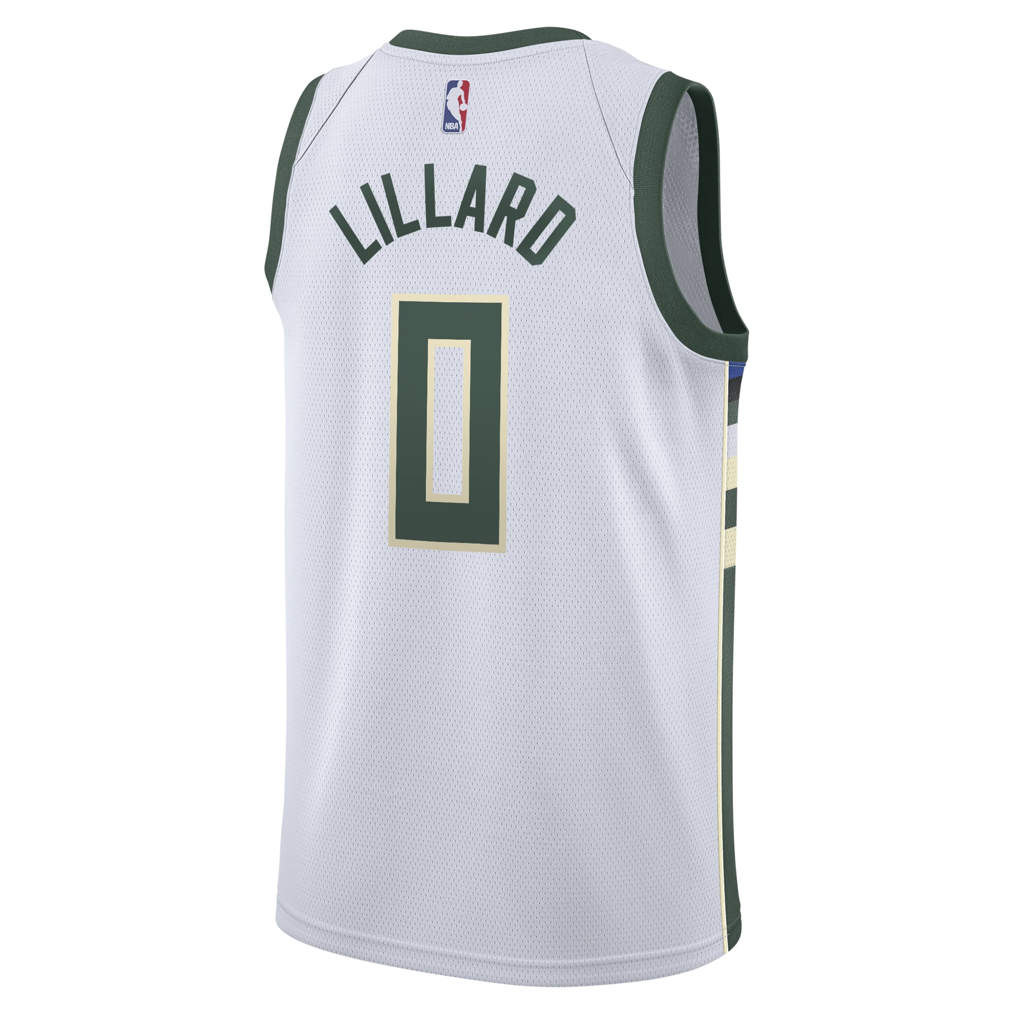 Damian Lillard Milwaukee Bucks White Jersey - Youth