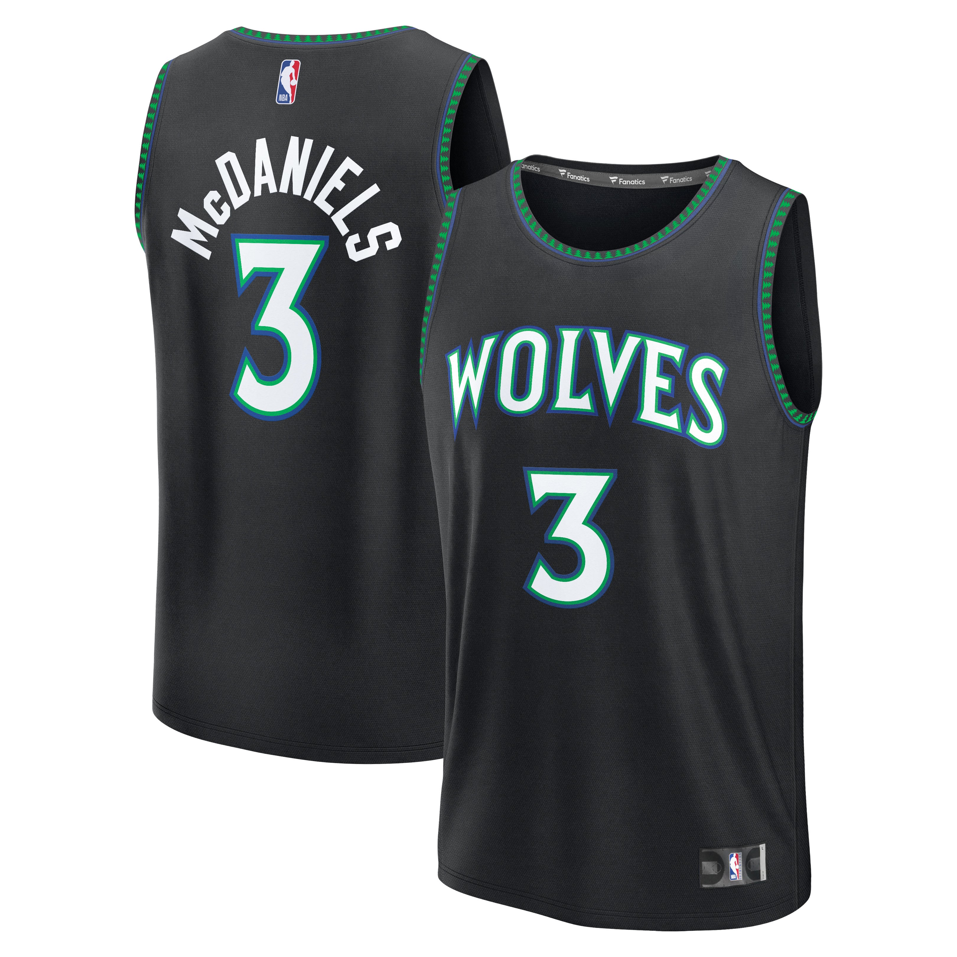 Jaden McDaniels Minnesota Timberwolves Black Shirt - Women's