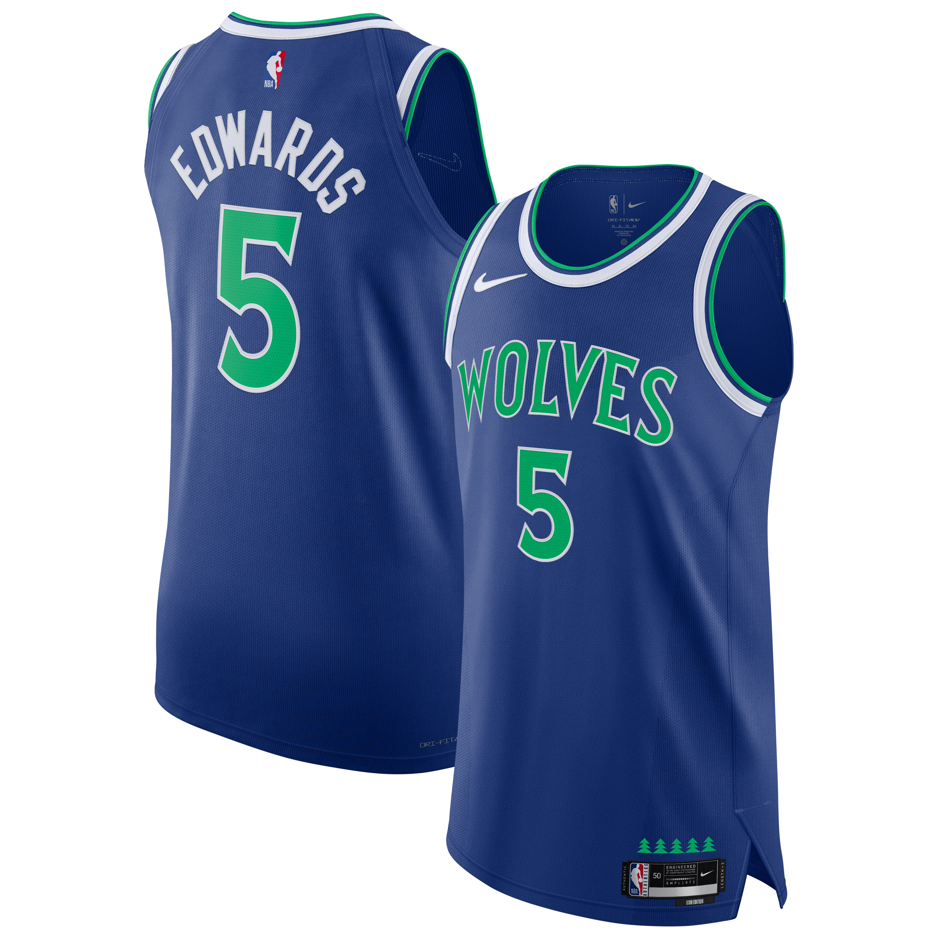 Anthony Edwards Minnesota Timberwolves Blue Jersey - Women's
