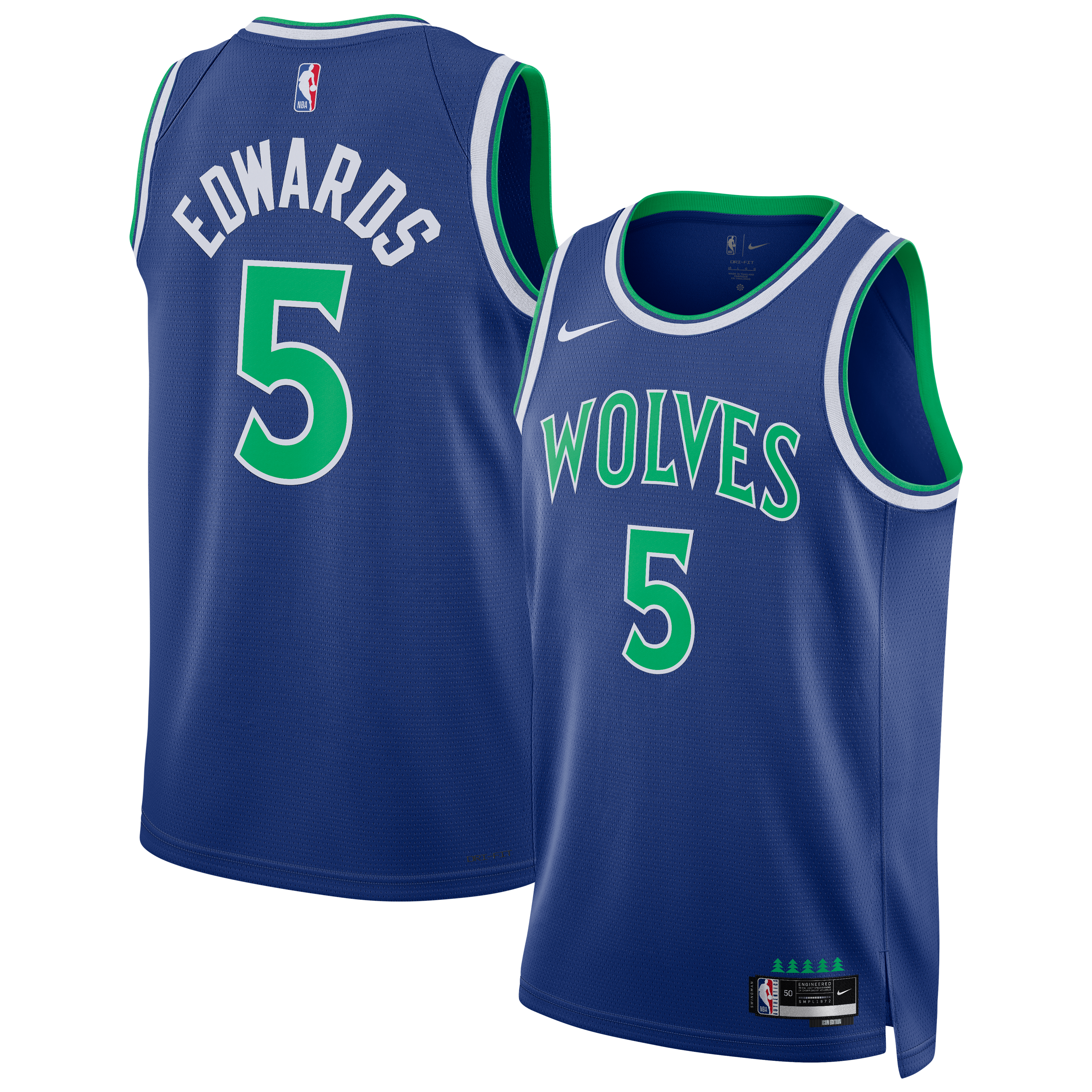 Anthony Edwards Minnesota Timberwolves Blue Shirt - Men's