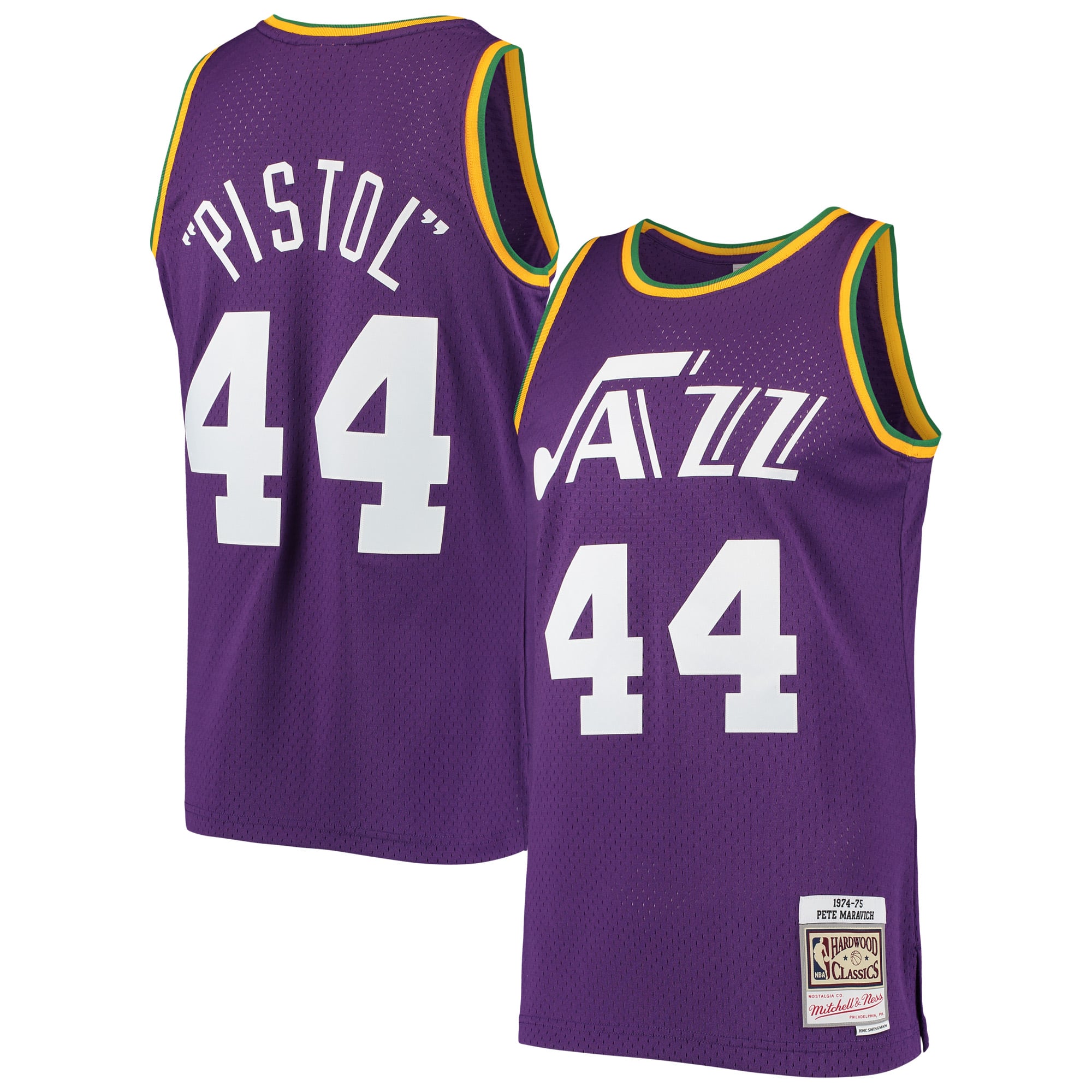 Pete Maravich New Orleans Jazz Purple Shirt - Youth
