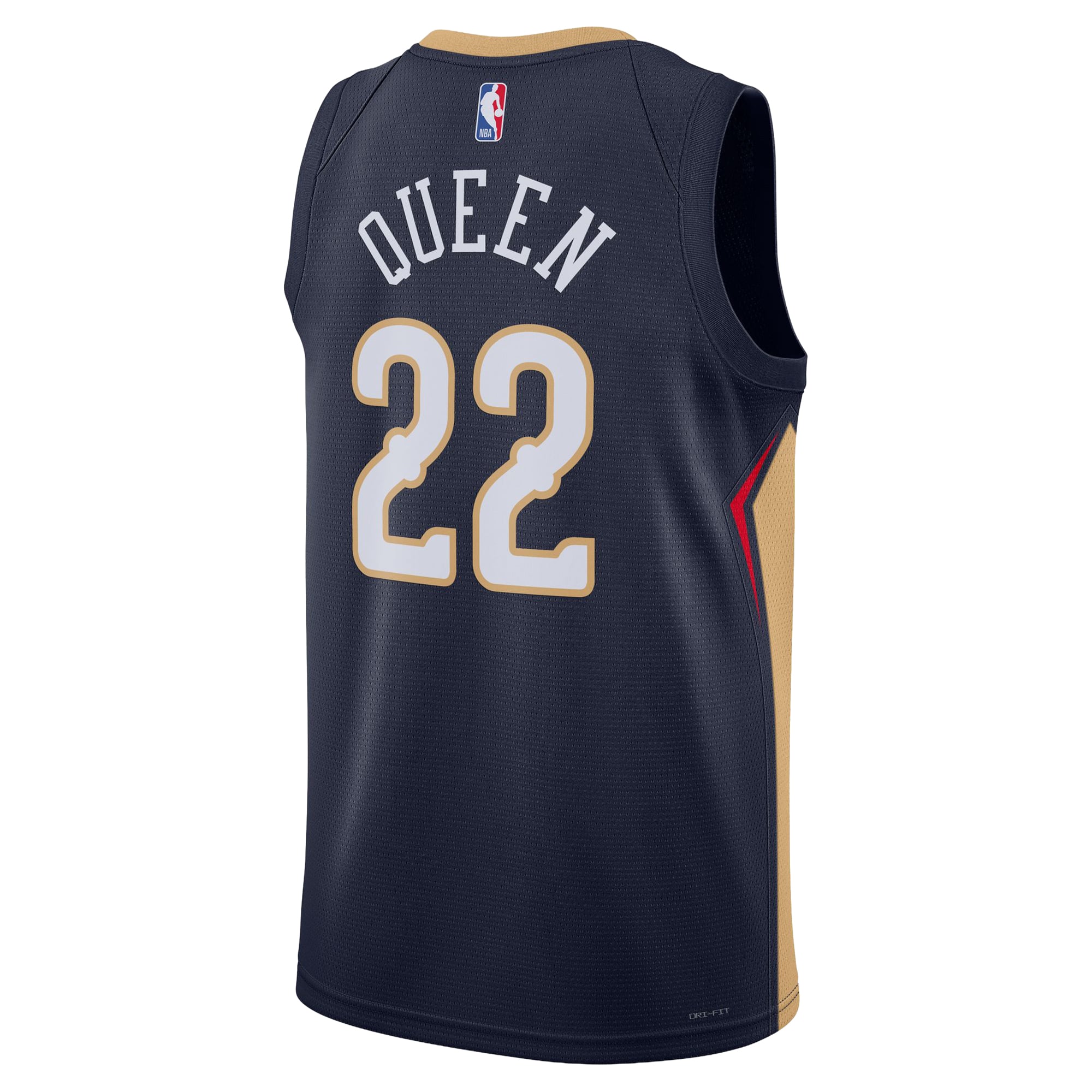 Derik Queen New Orleans Pelicans Navy Shirt - Women's