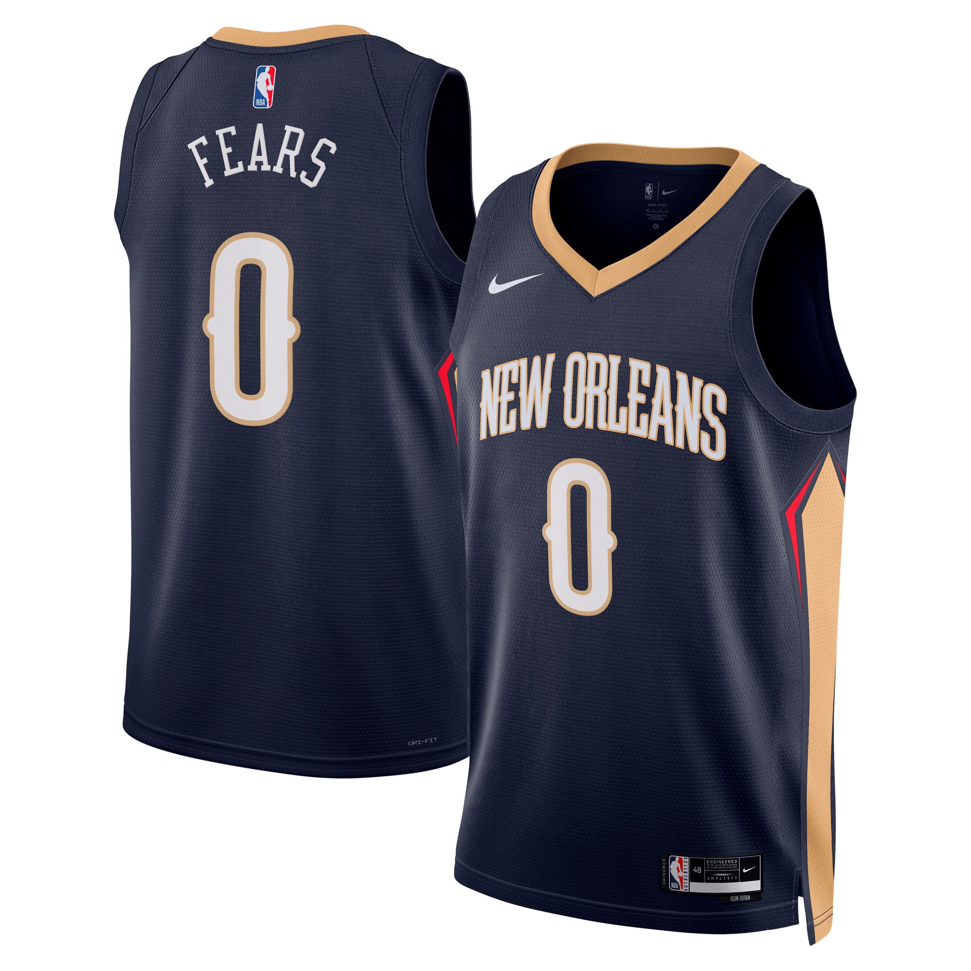 Jeremiah Fears New Orleans Pelicans Edition 3 Jersey - Youth
