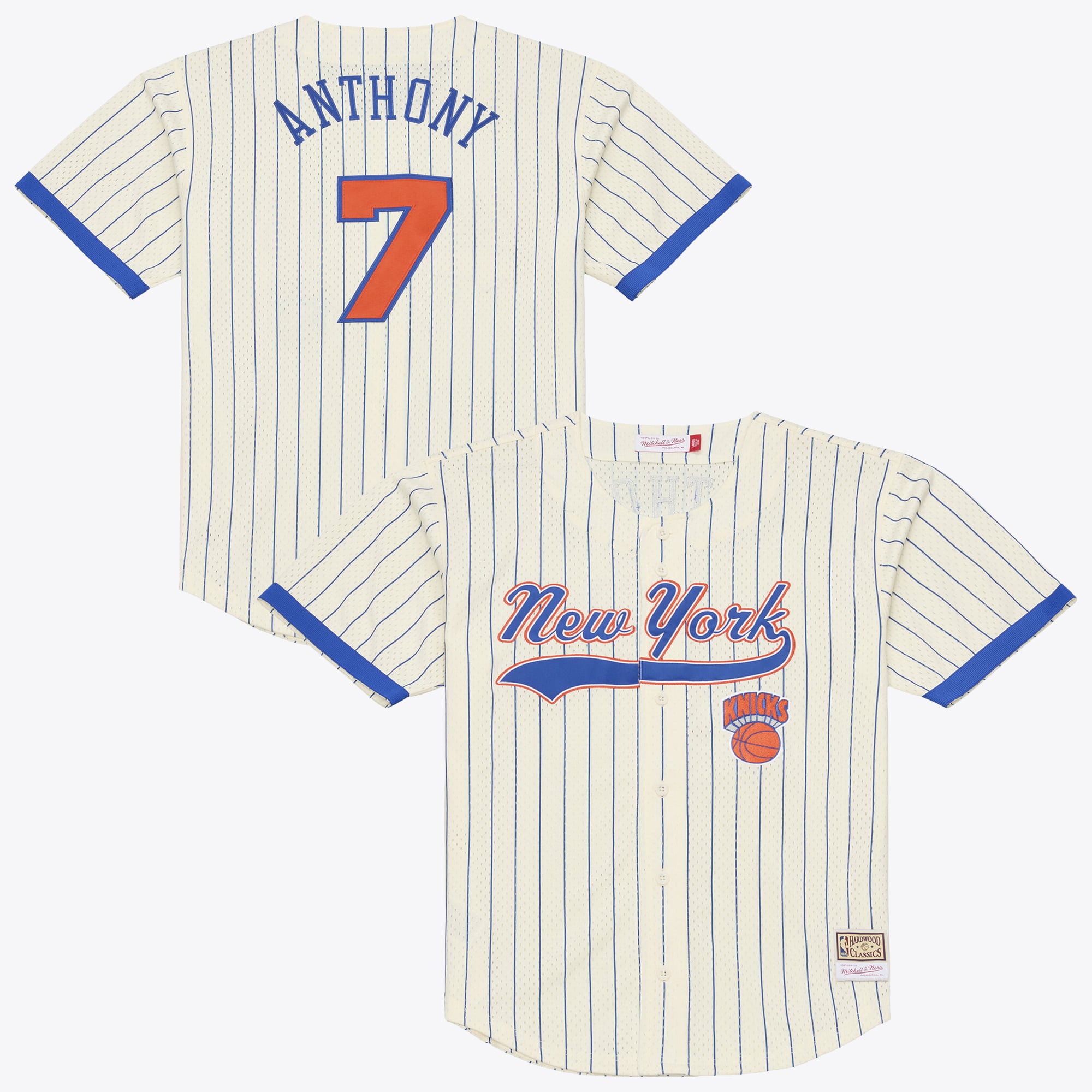 Carmelo Anthony New York Knicks Cream Jersey - Men's