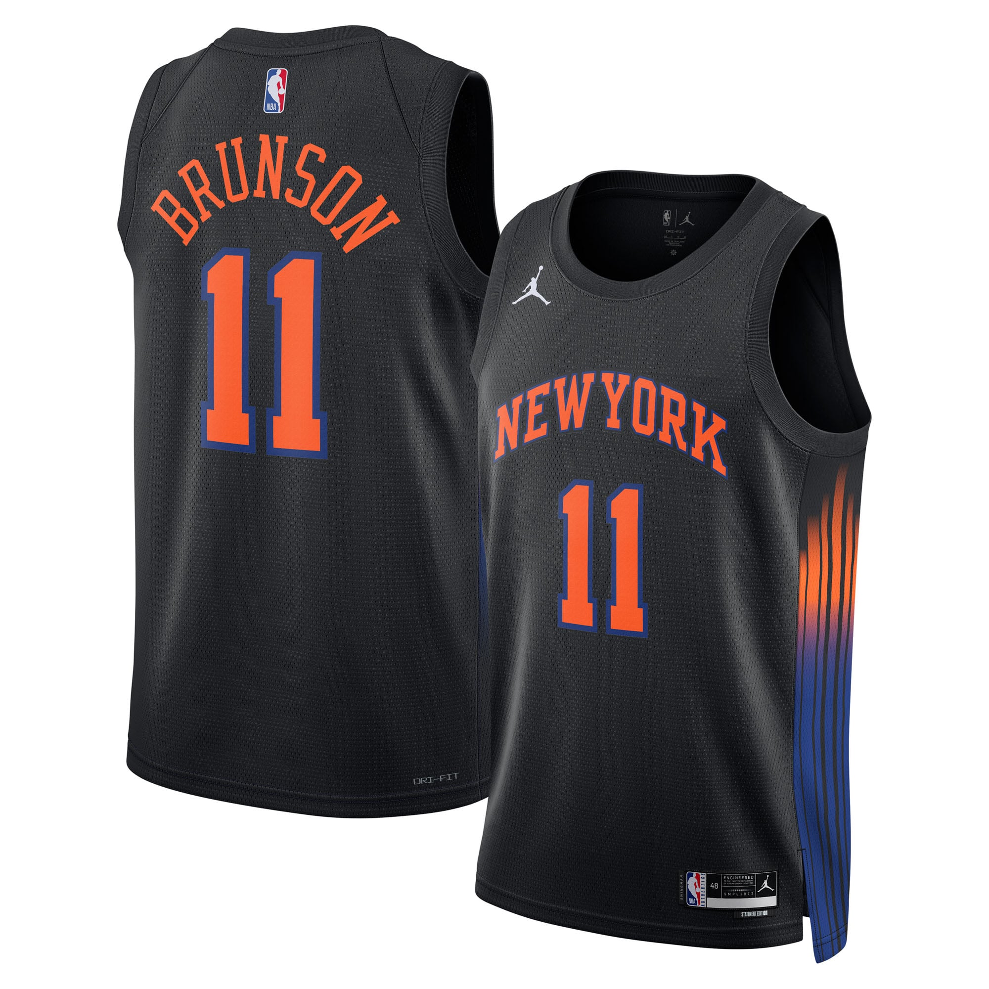 Jalen Brunson New York Knicks Black Jersey - Women's