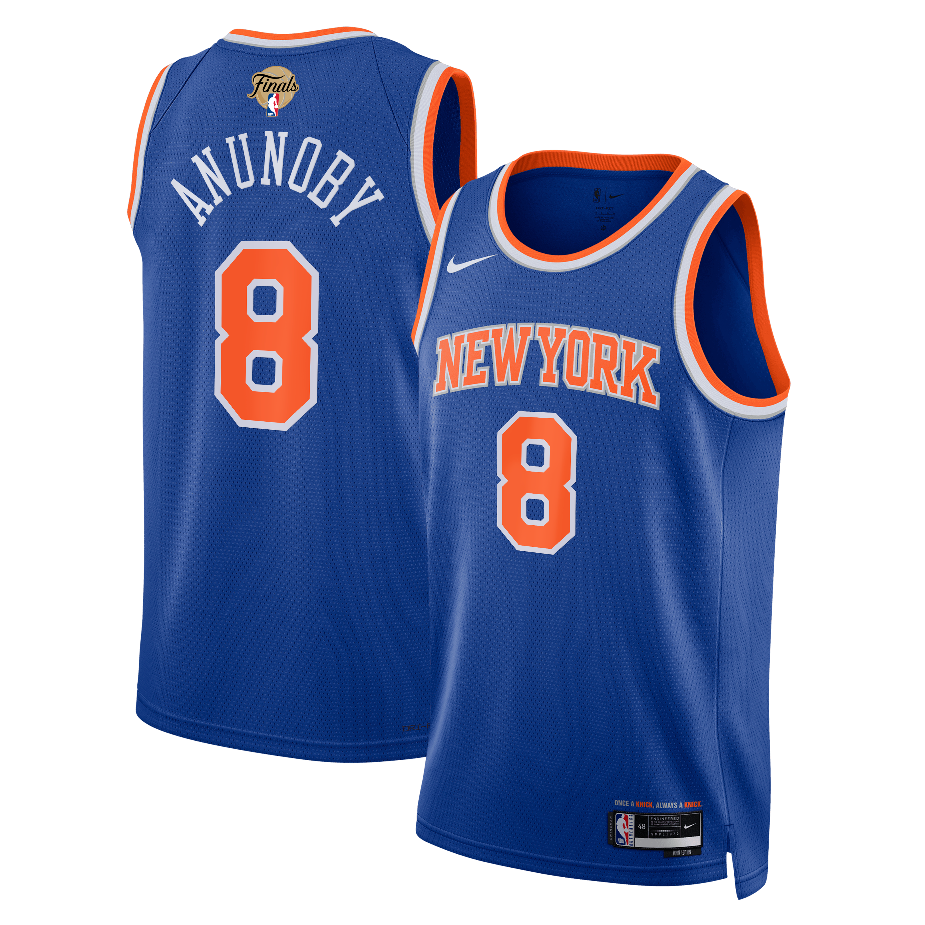 OG Anunoby New York Knicks Blue Basketball Jersey - Men's