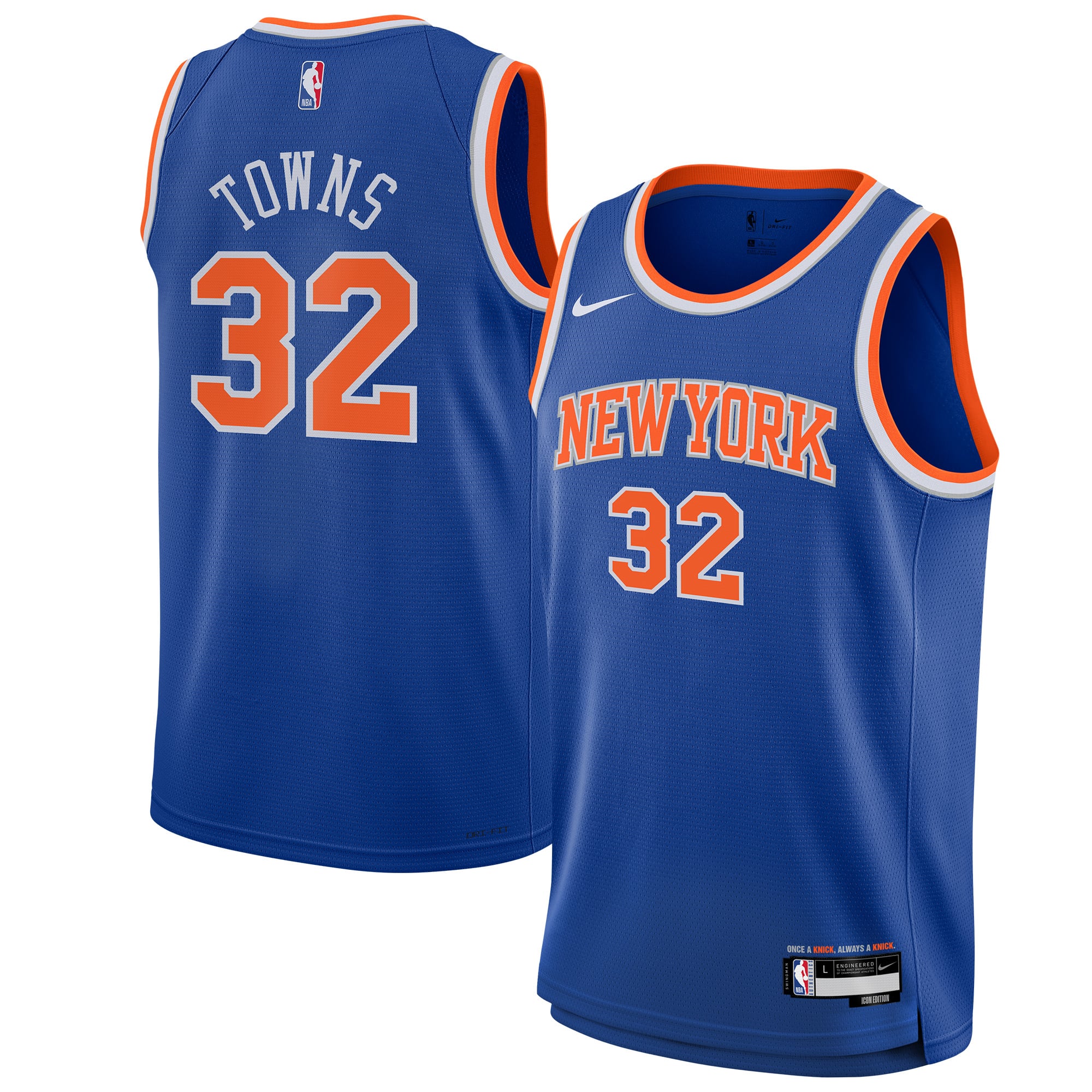 Karl-Anthony Towns New York Knicks Edition 4 Shirt - Youth