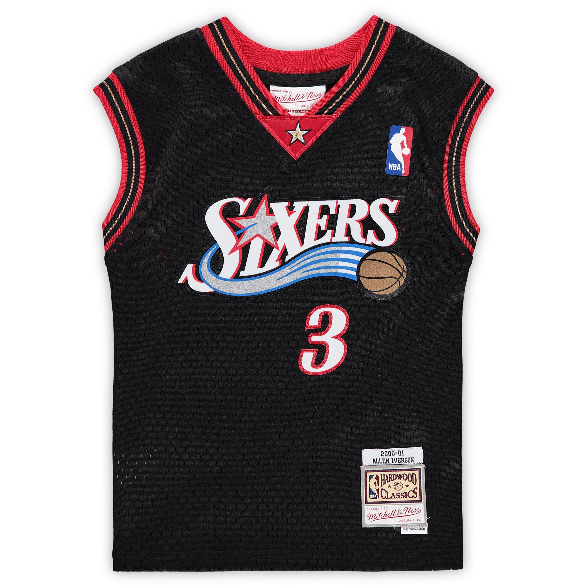 Allen Iverson Philadelphia 76ers Black Retro Jersey - Youth