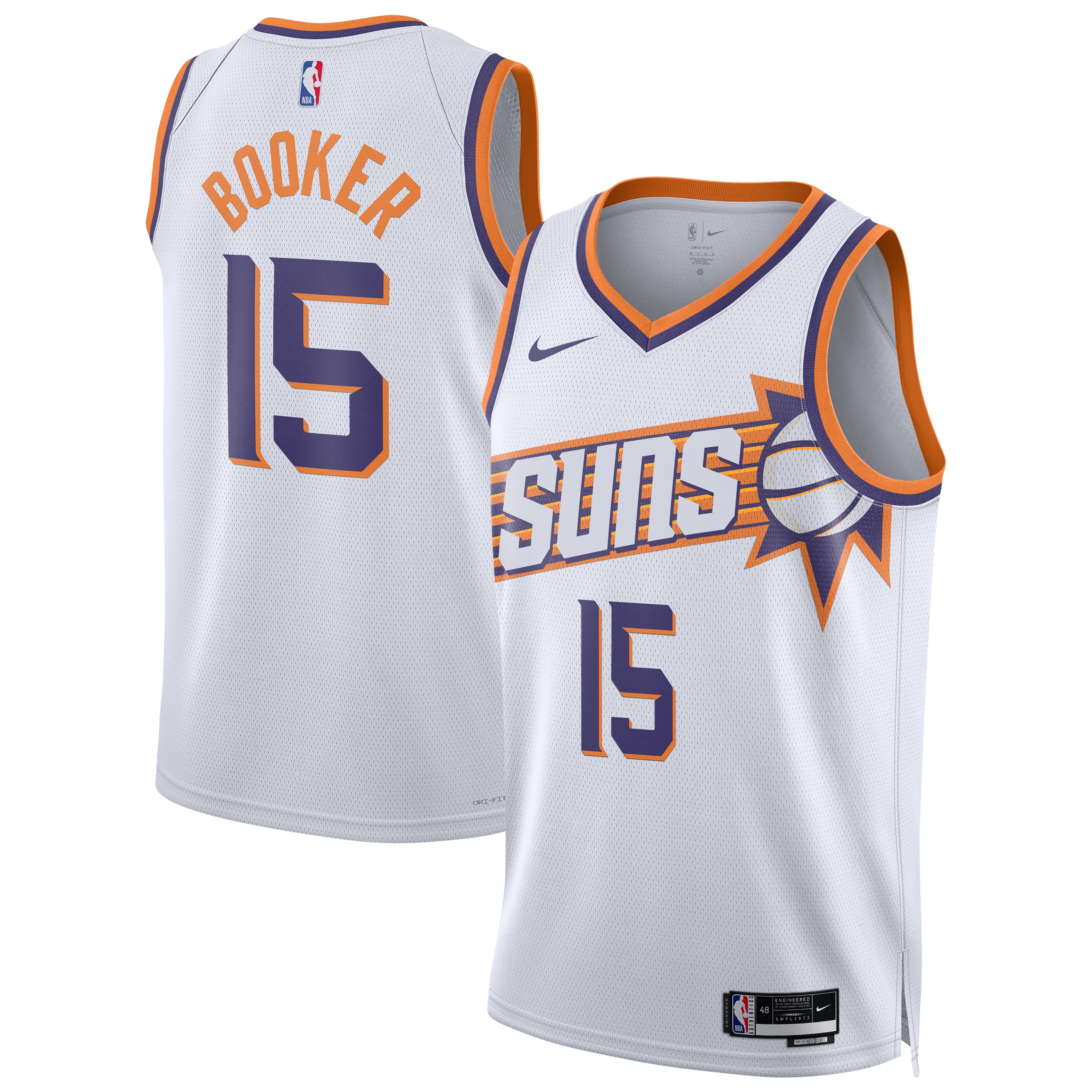 Devin Booker Phoenix Suns White Basketball Shirt - Men's