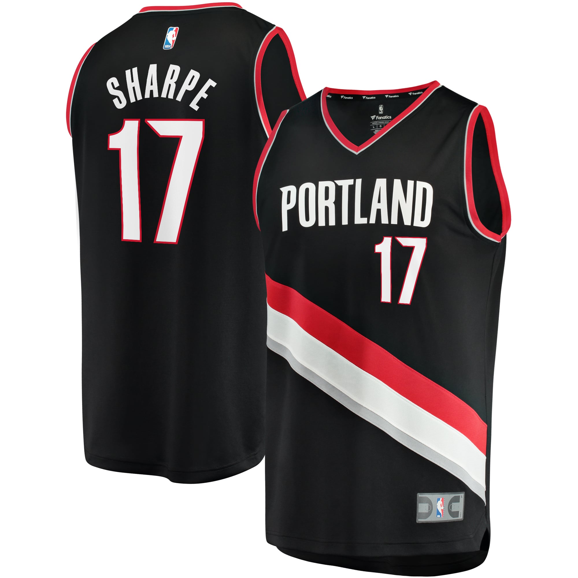 Shaedon Sharpe Portland Trail Blazers Black Jersey - Youth