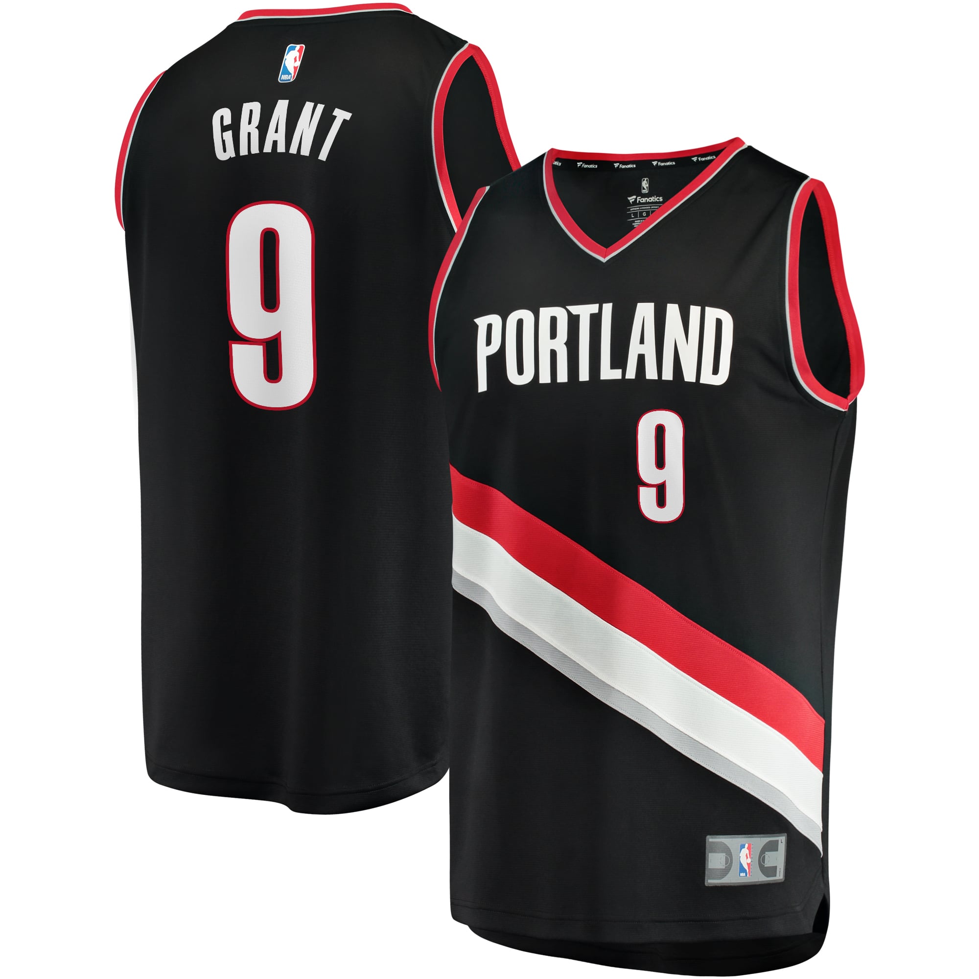 Jerami Grant Portland Trail Blazers Black Jersey - Youth