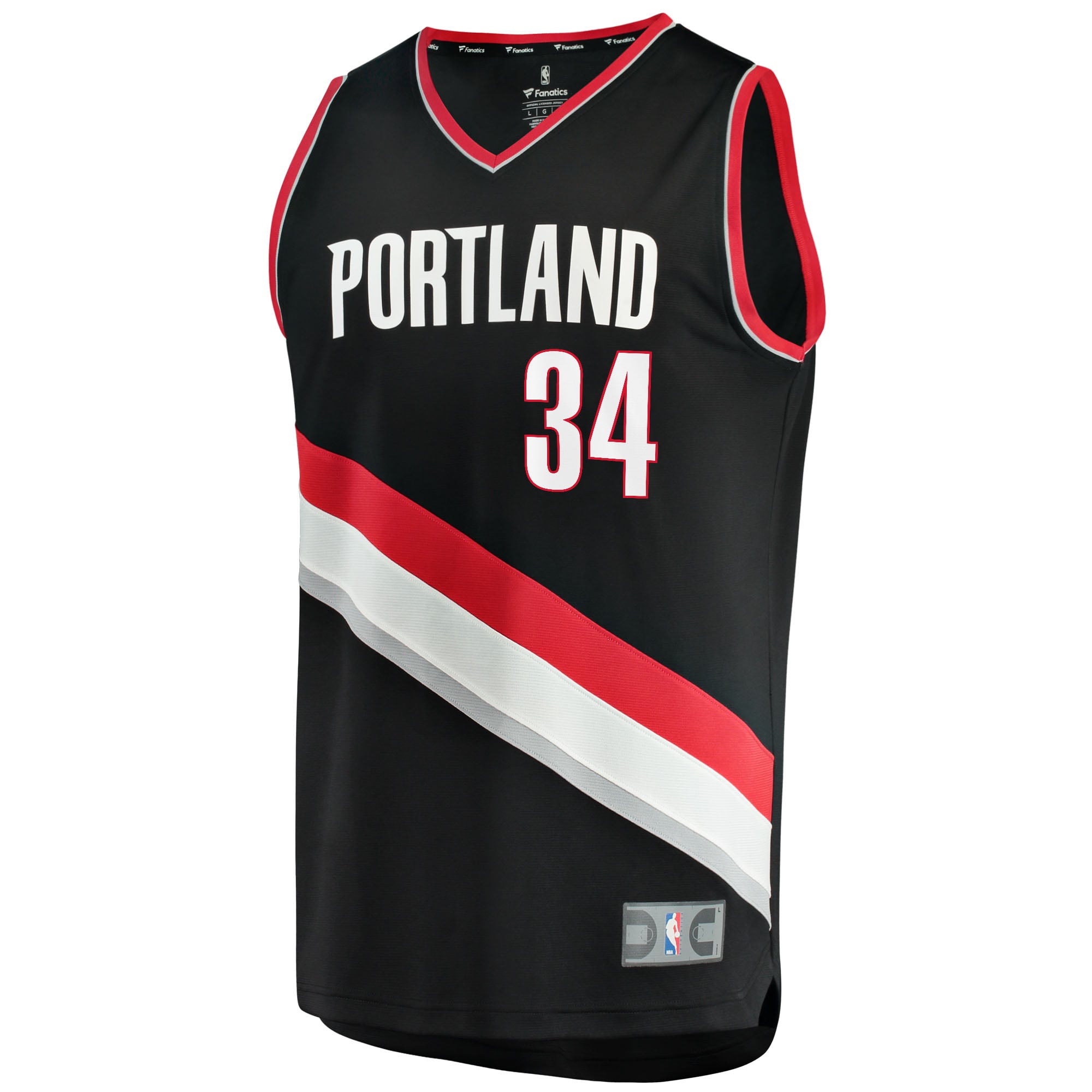 Jabari Walker Portland Trail Blazers Black Jersey - Youth