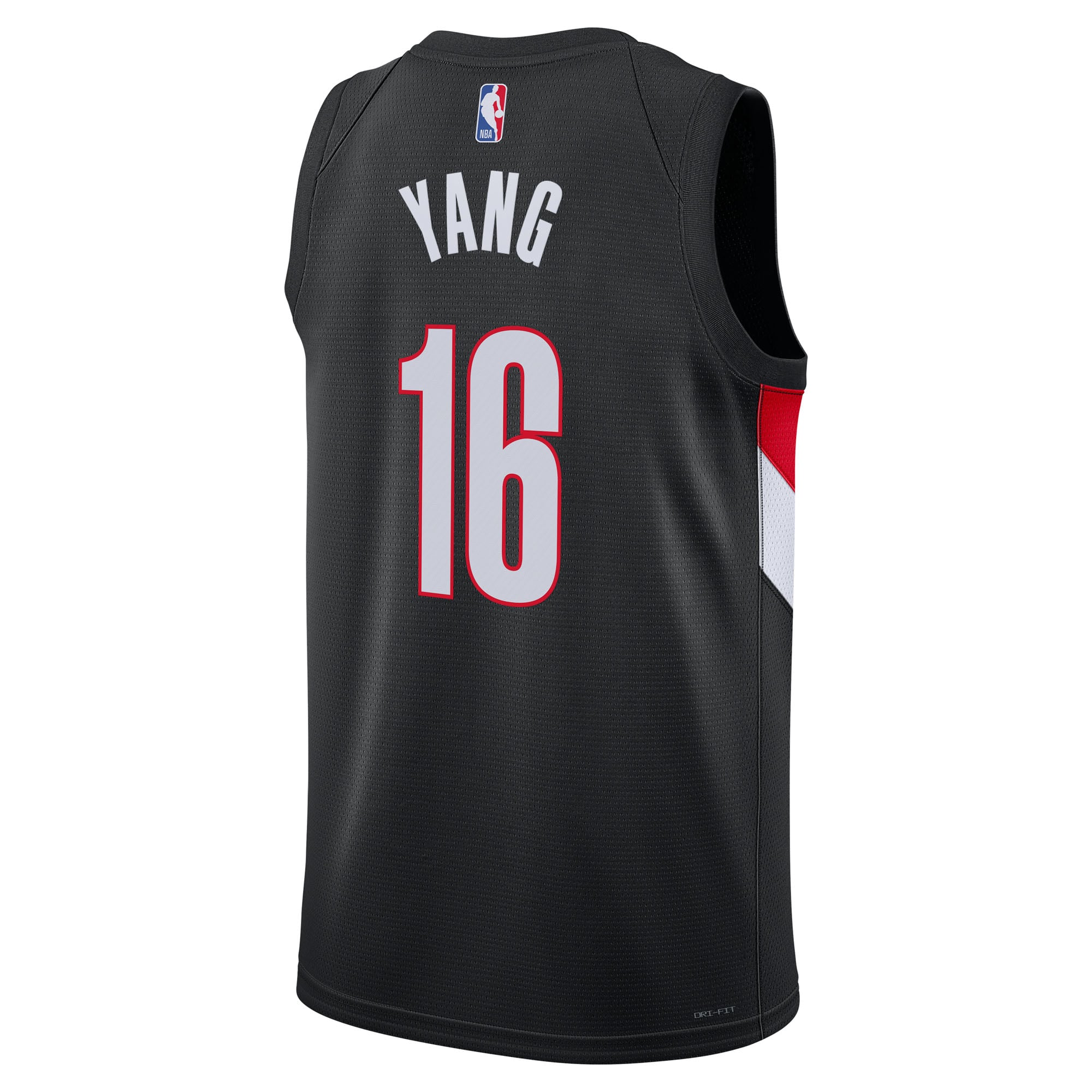 Yang Hansen Portland Trail Blazers Black Jersey - Men's