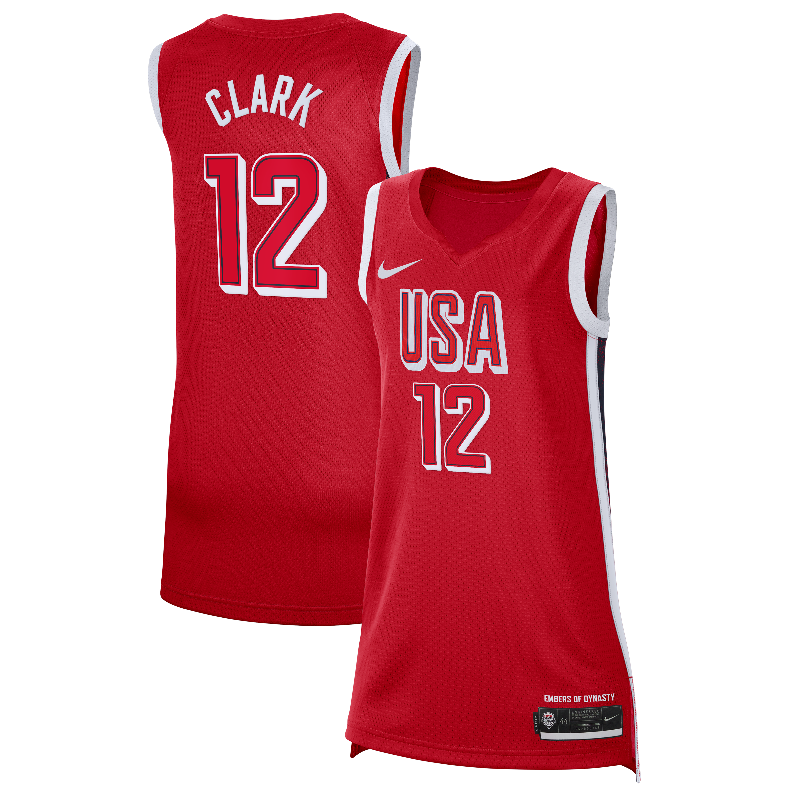 Caitlin Clark USA Basketball Red Basketball Jersey - Women's