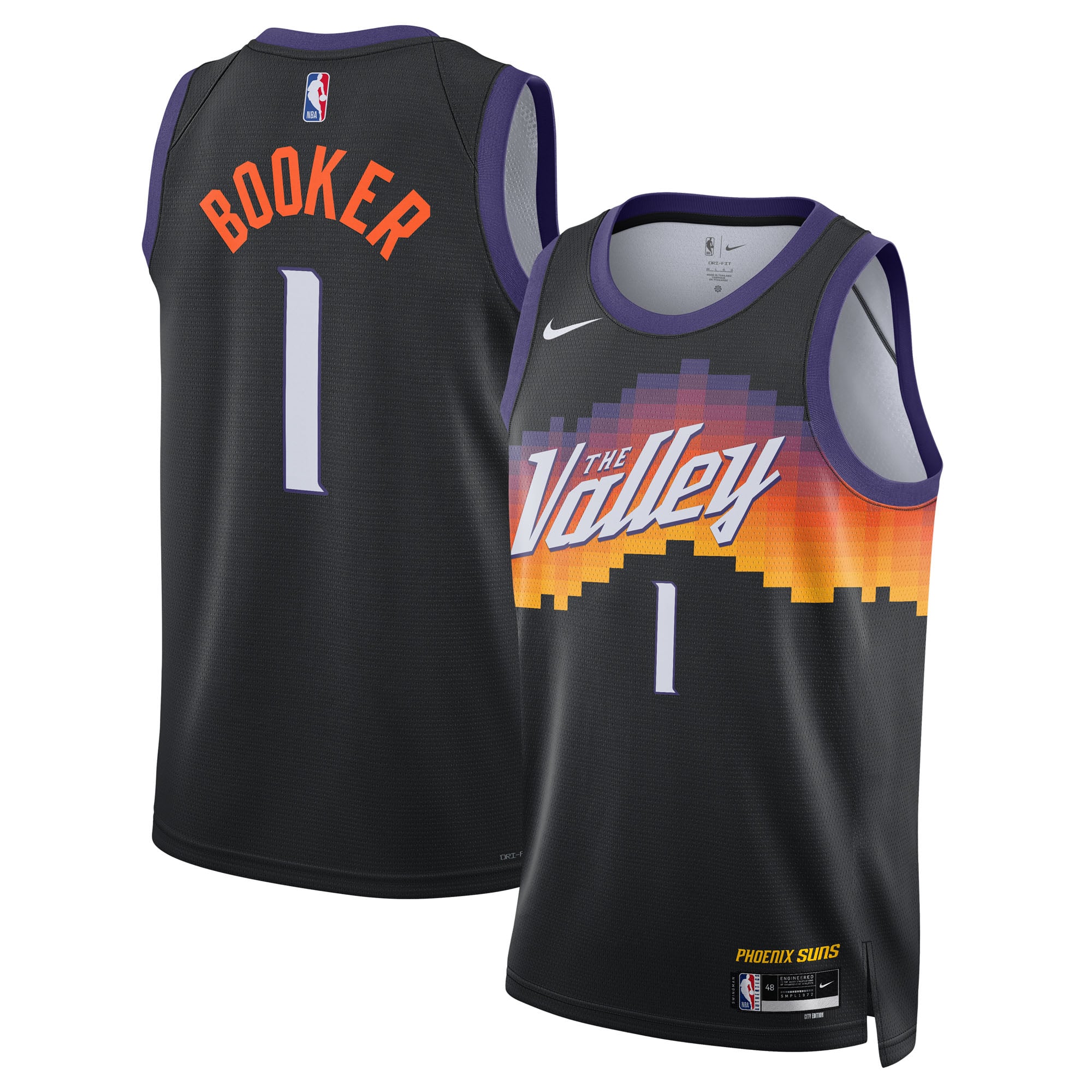 Devin Booker Phoenix Suns Black Basketball Shirt - Women's