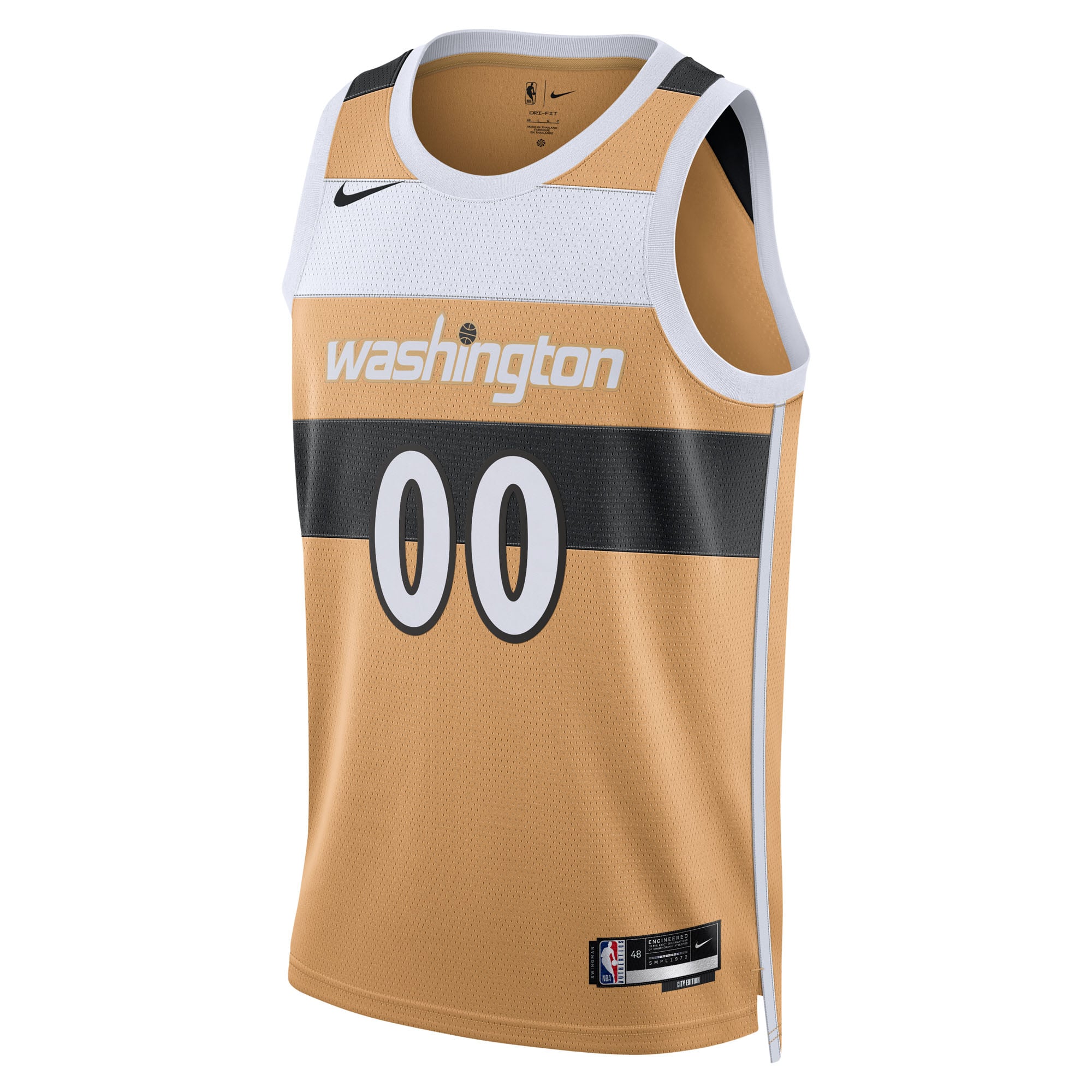Washington Wizards Gold Basketball Jersey 2025/26 - Men's