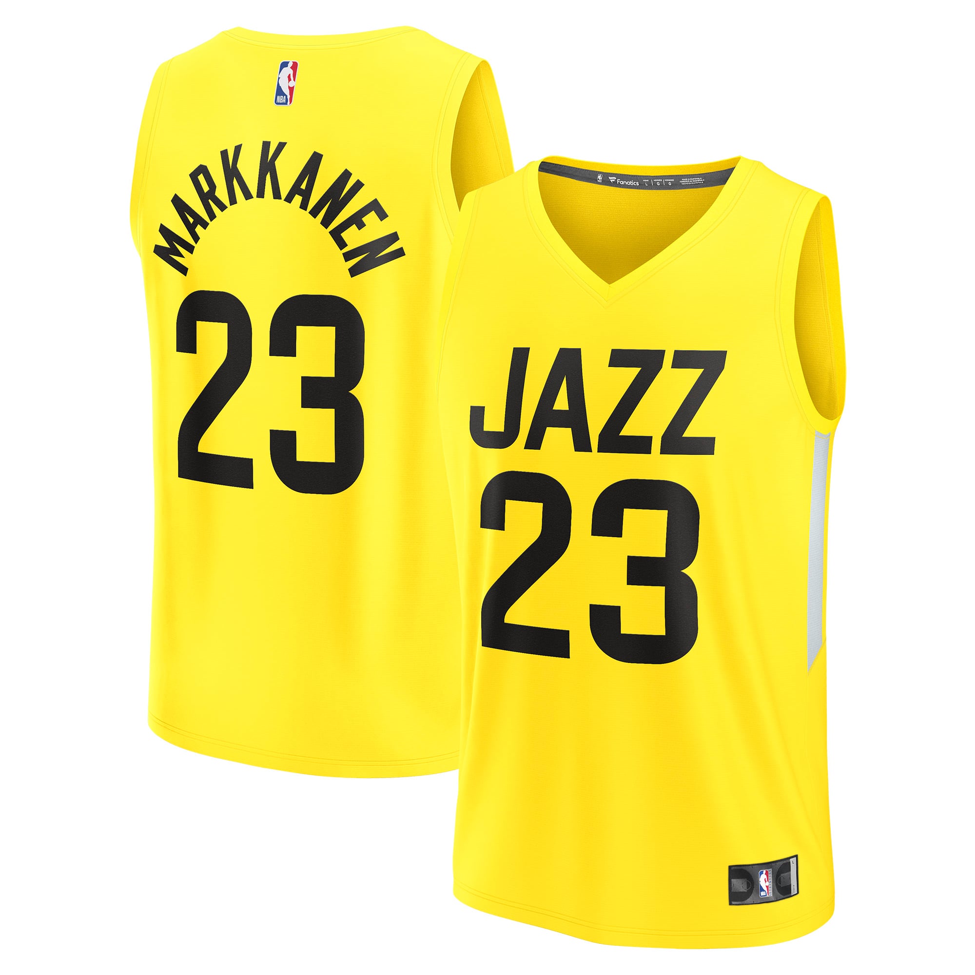 Lauri Markkanen Utah Jazz Yellow Basketball Jersey - Men's