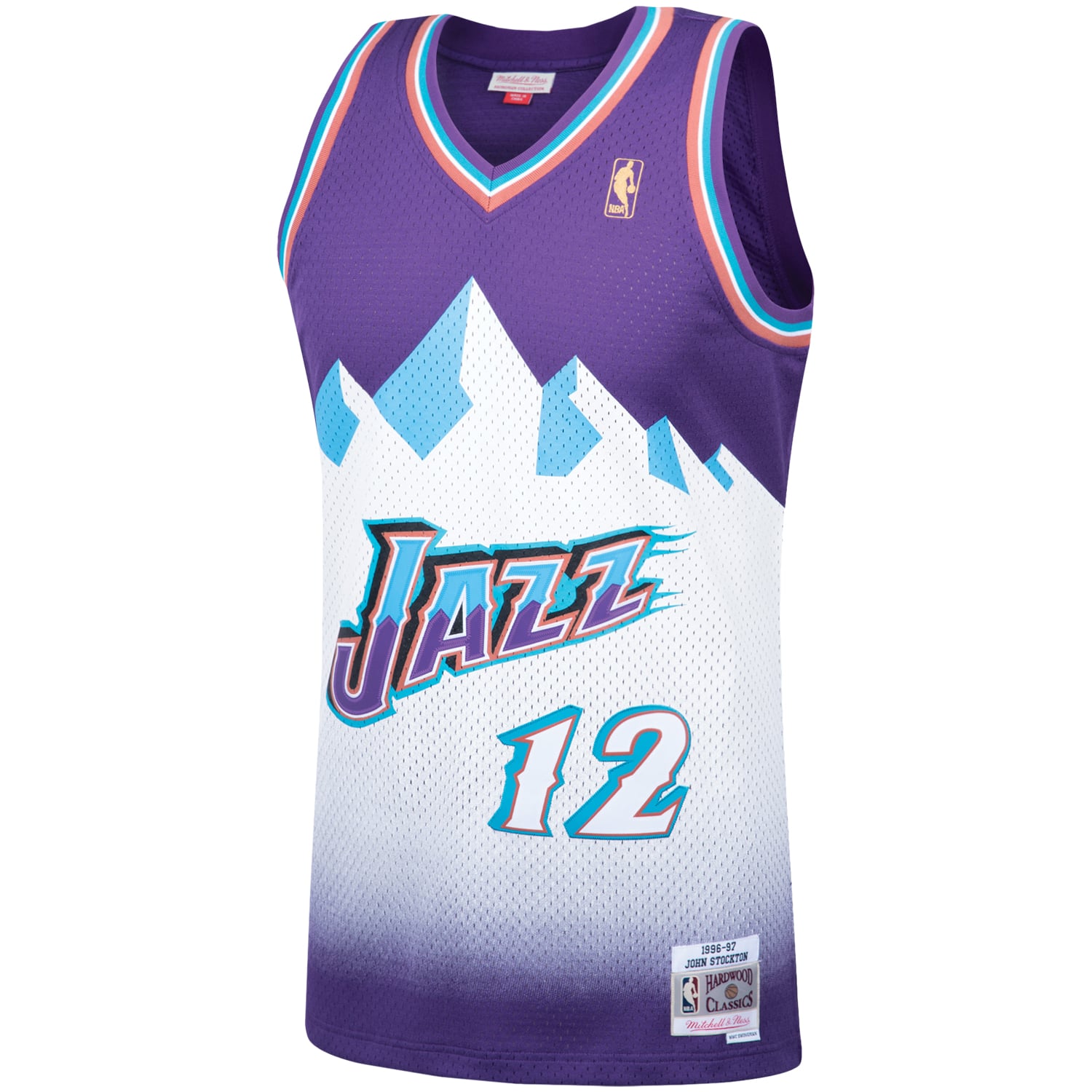 John Stockton Utah Jazz Purple Basketball Shirt - Women's
