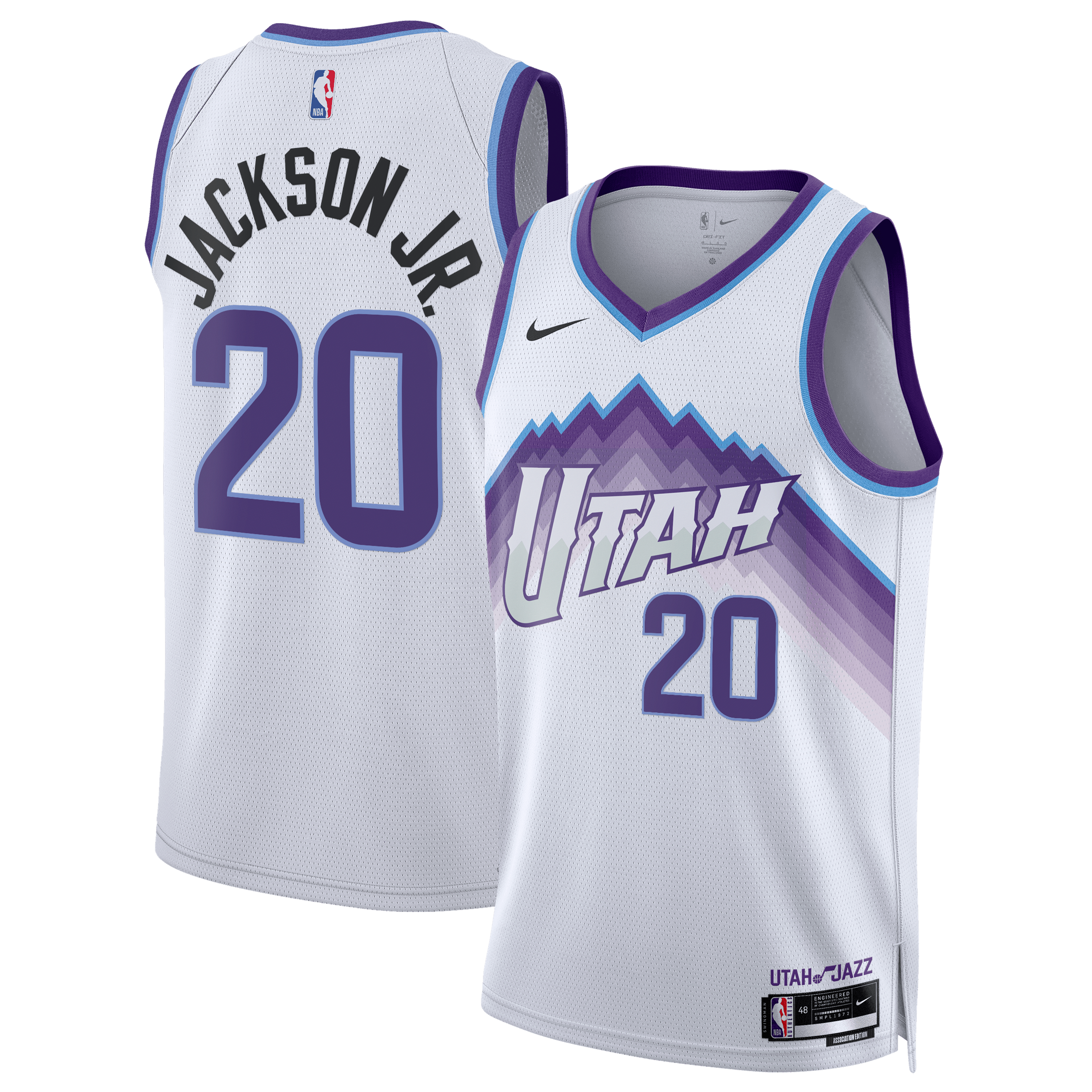 Jaren Jackson Jr Utah Jazz White Basketball Jersey - Women's