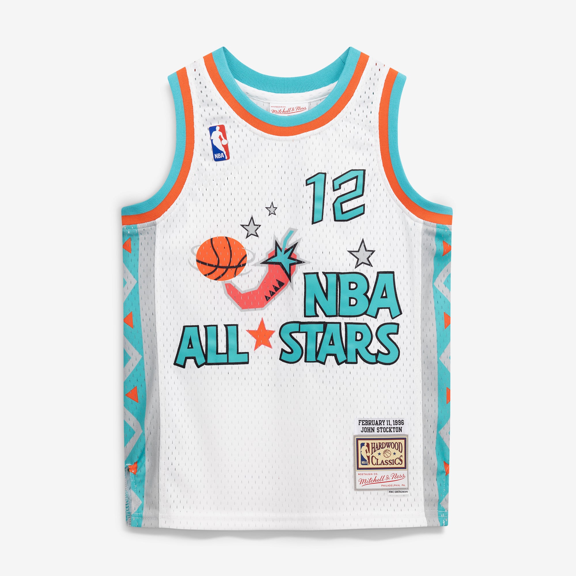 John Stockton NBA All Star Game White Jersey - Youth