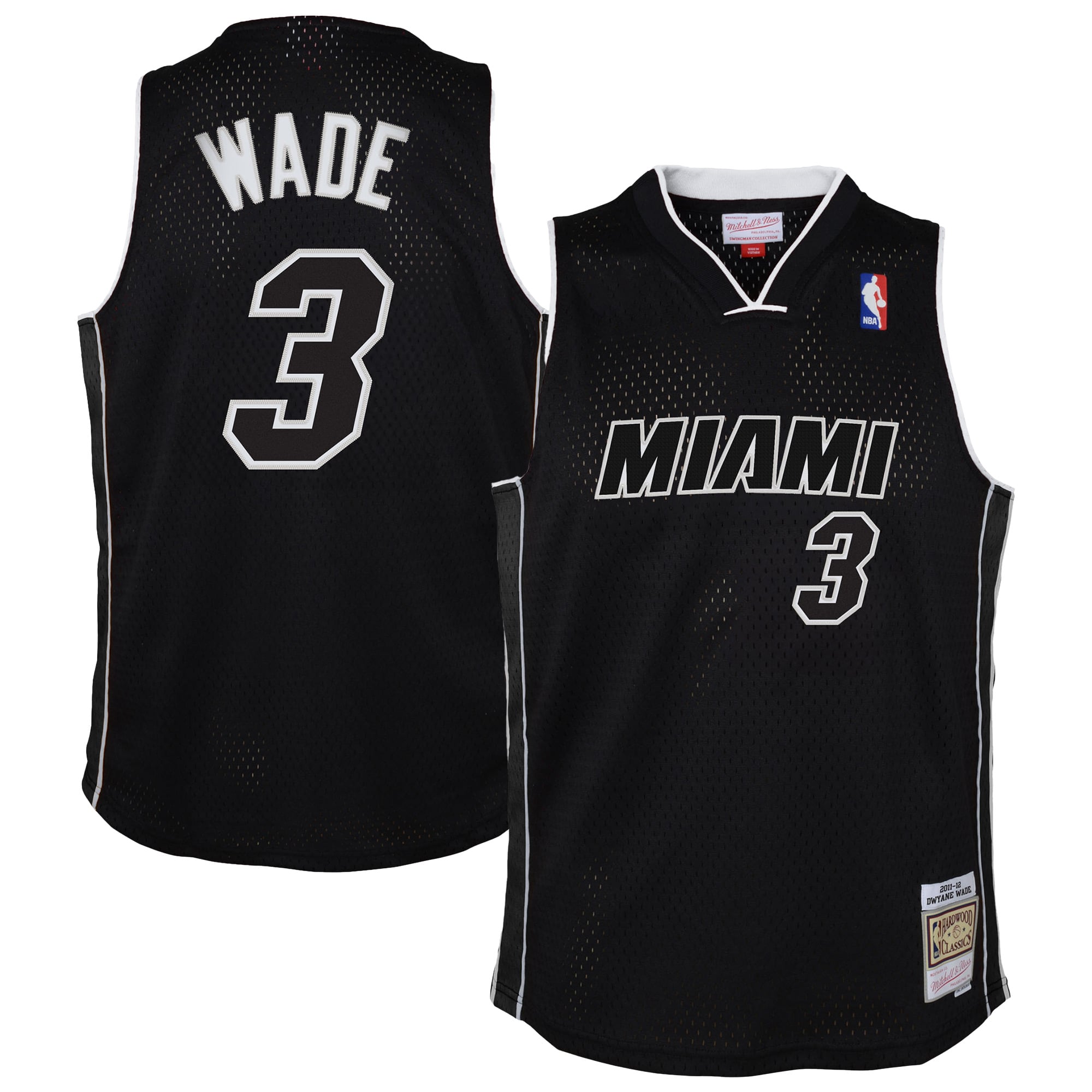 Dwyane Wade Miami Heat Black 2011/12 Jersey - Youth