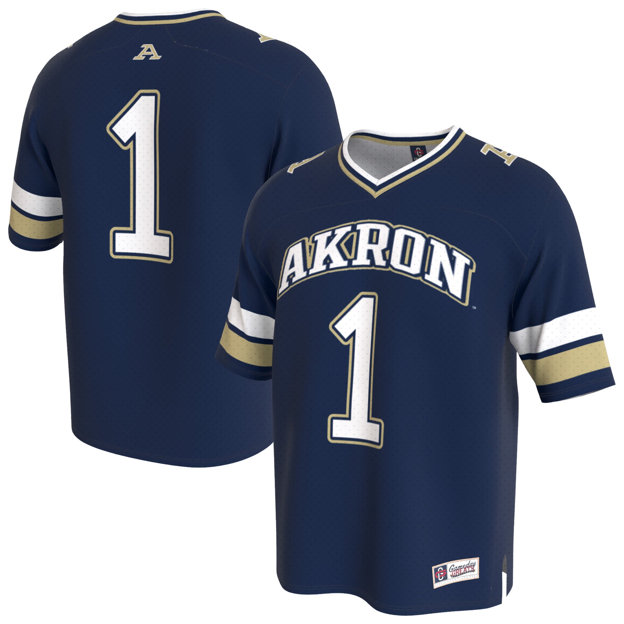 Akron Zips Navy Football Jersey - Women's