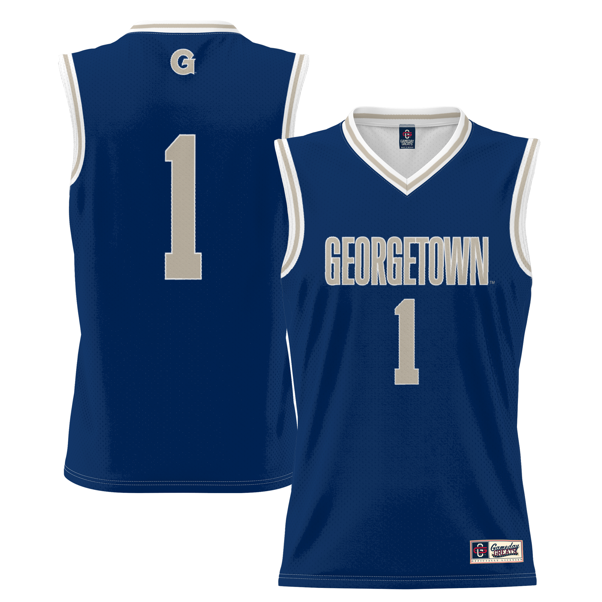 Georgetown Hoyas #1 Navy Basketball Jersey - Youth