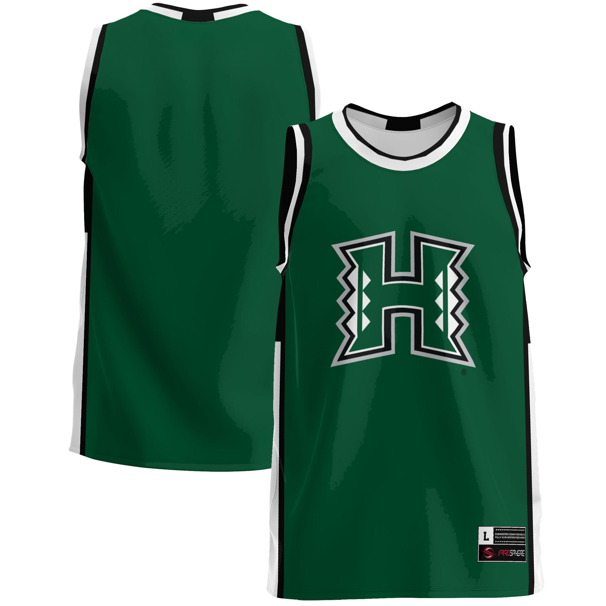 Hawaii Rainbow Warriors Green Basketball Jersey - Men's