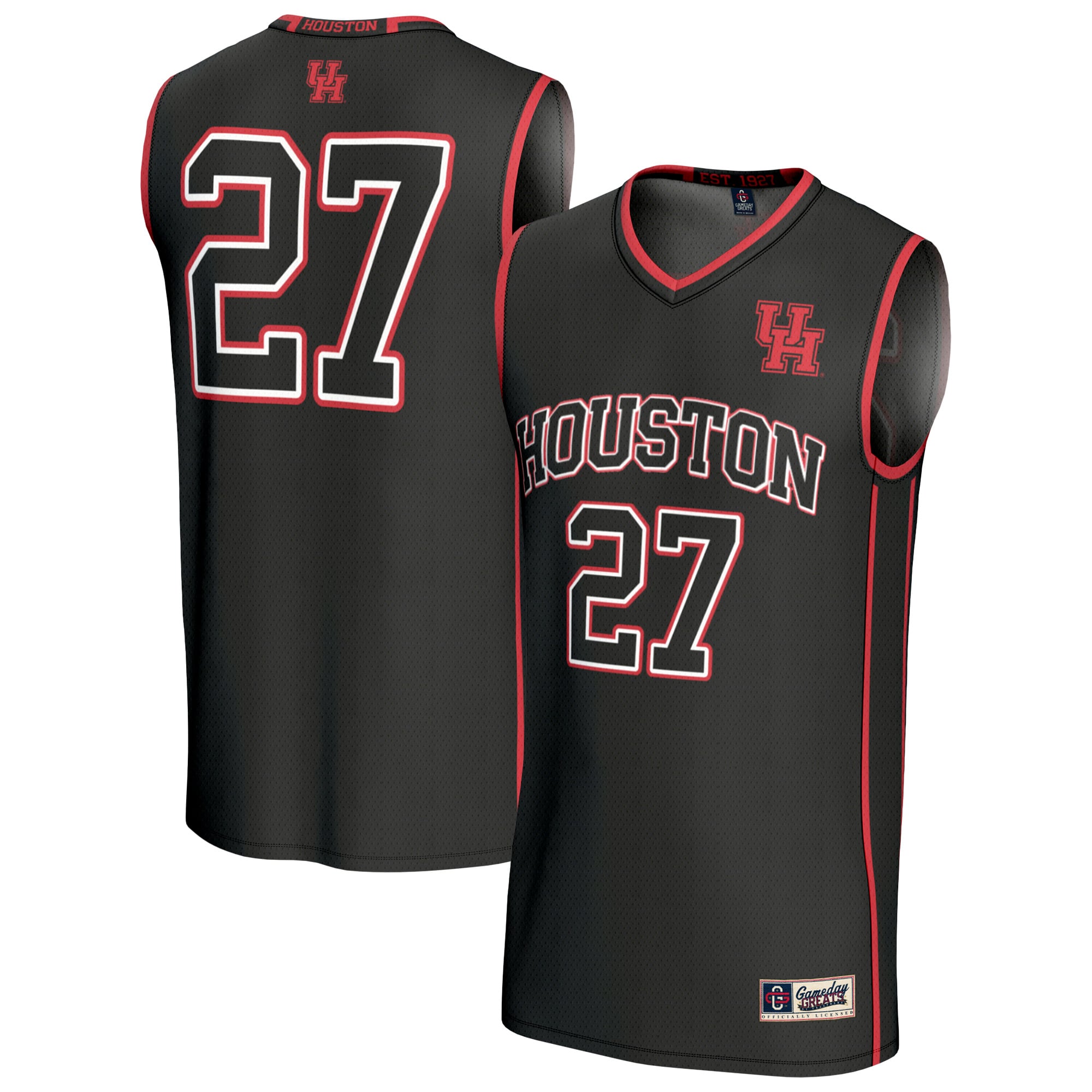 Houston Cougars Black Basketball Jersey - Youth