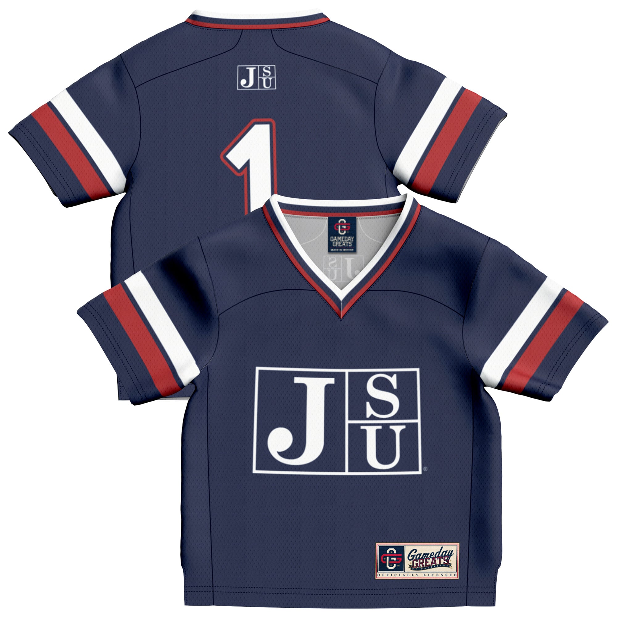 Jackson State Tigers #1 Royal Jersey Football Jersey - Youth