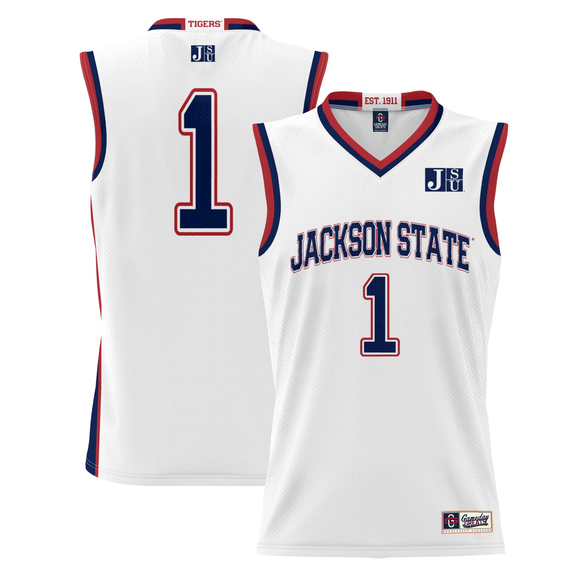 Jackson State Tigers #1 Edition 2 Basketball Jersey - Men's