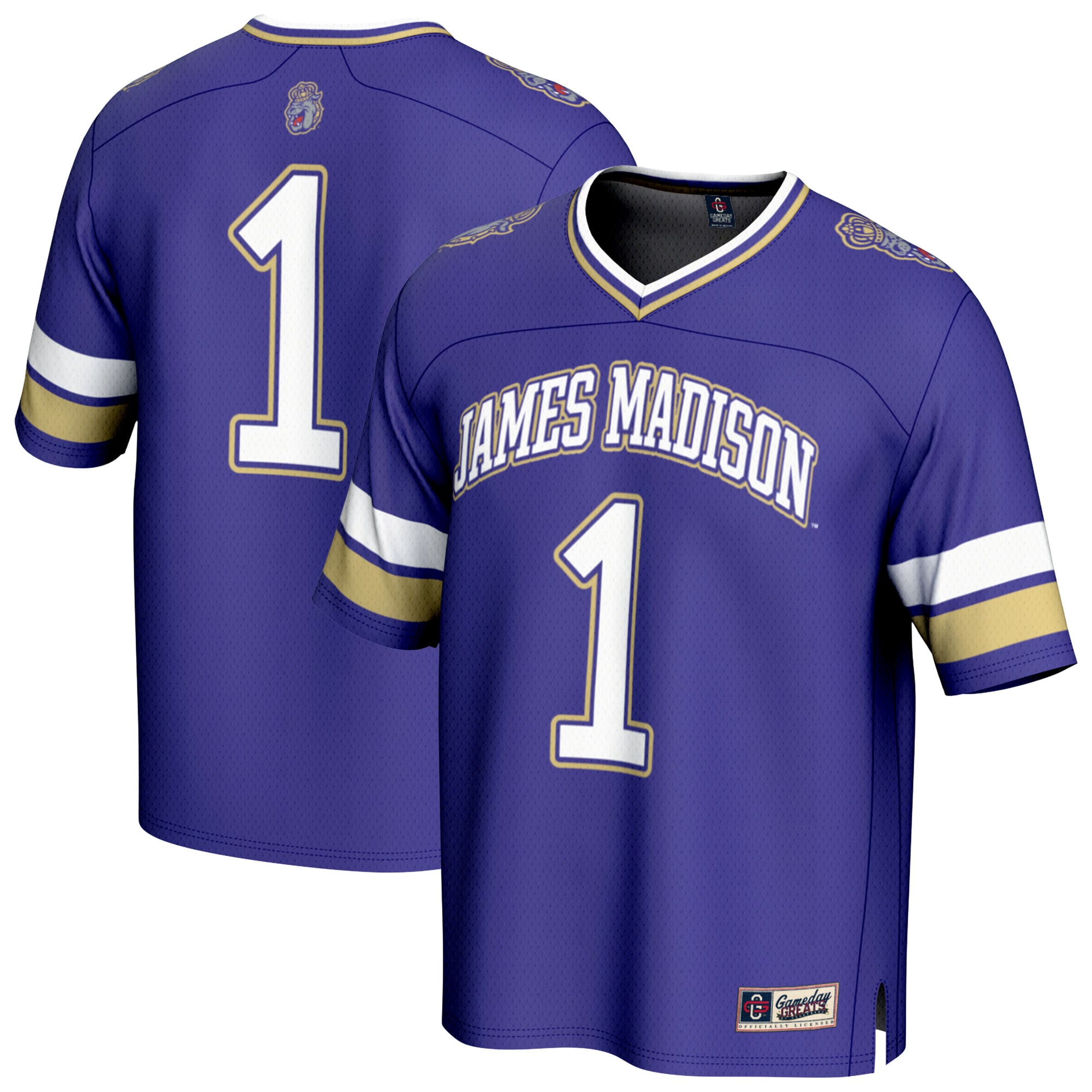 James Madison Dukes #1 Purple Football Jersey - Women's