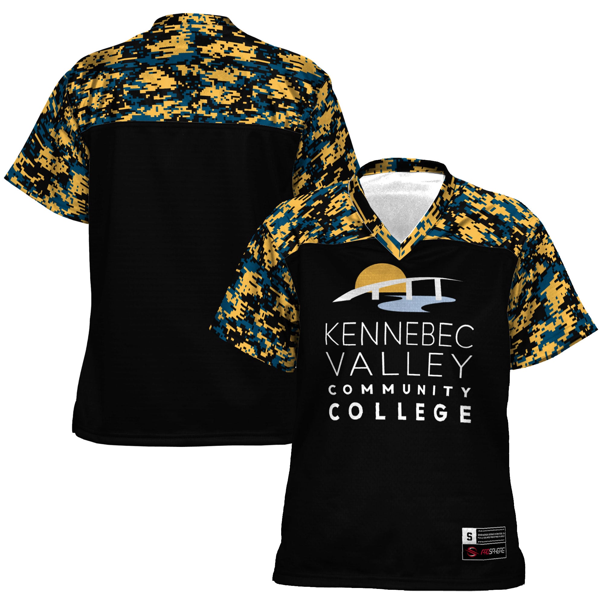 Kennebec Valley Community Black Football Jersey - Women's