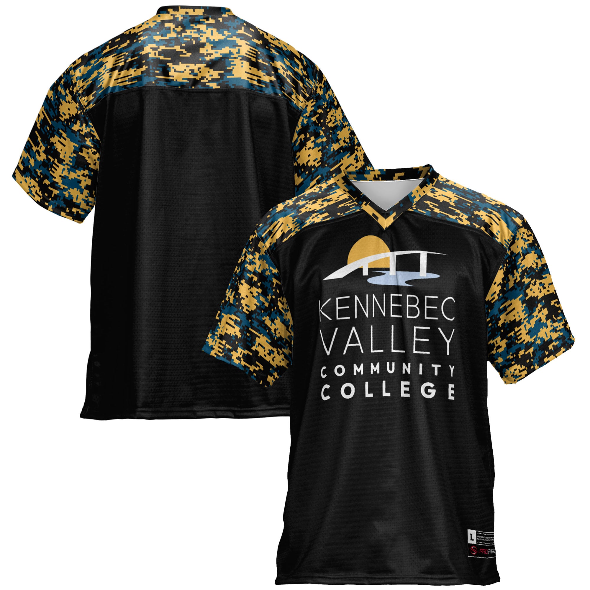 Kennebec Valley Black Football Shirt - Youth