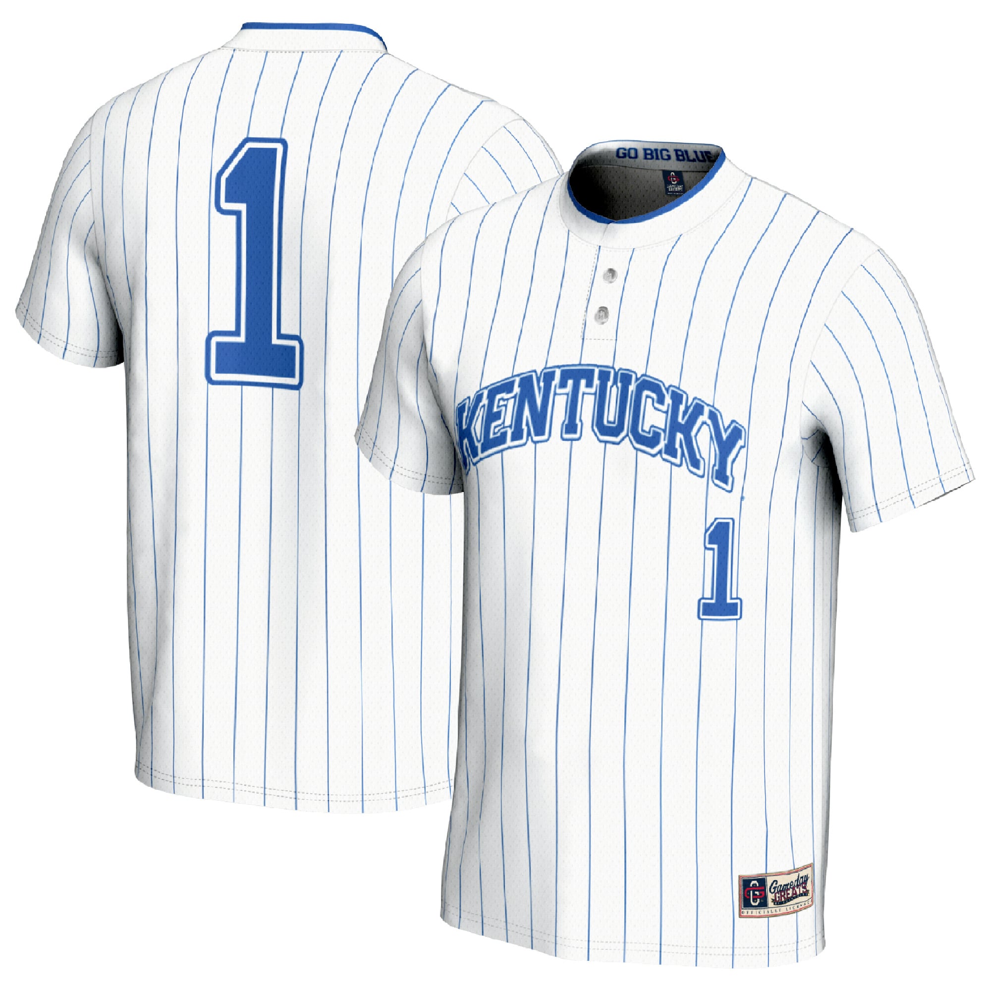 Kentucky Wildcats #1 White Softball Jersey - Youth