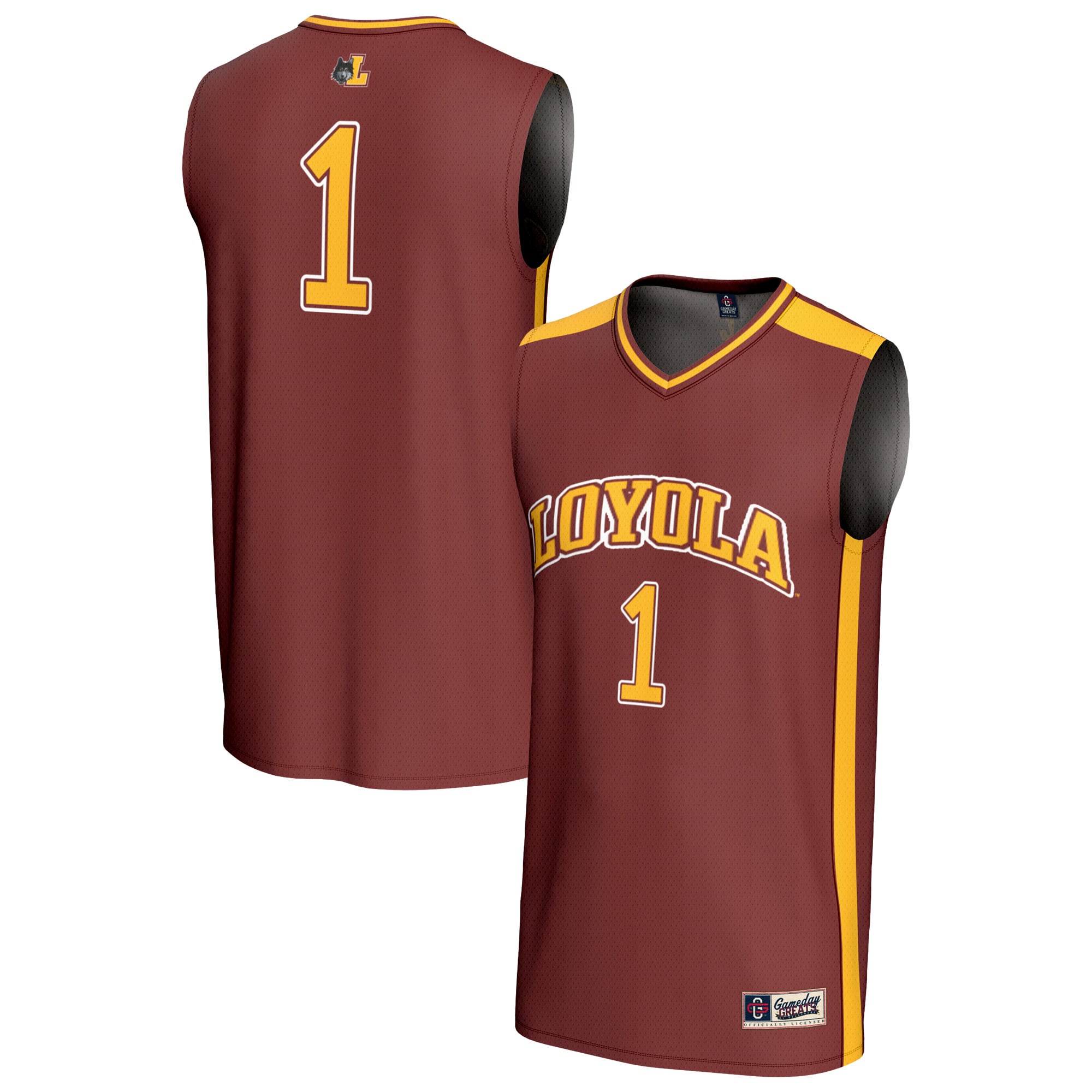 Loyola Chicago Ramblers #1 Maroon Basketball Shirt - Women's