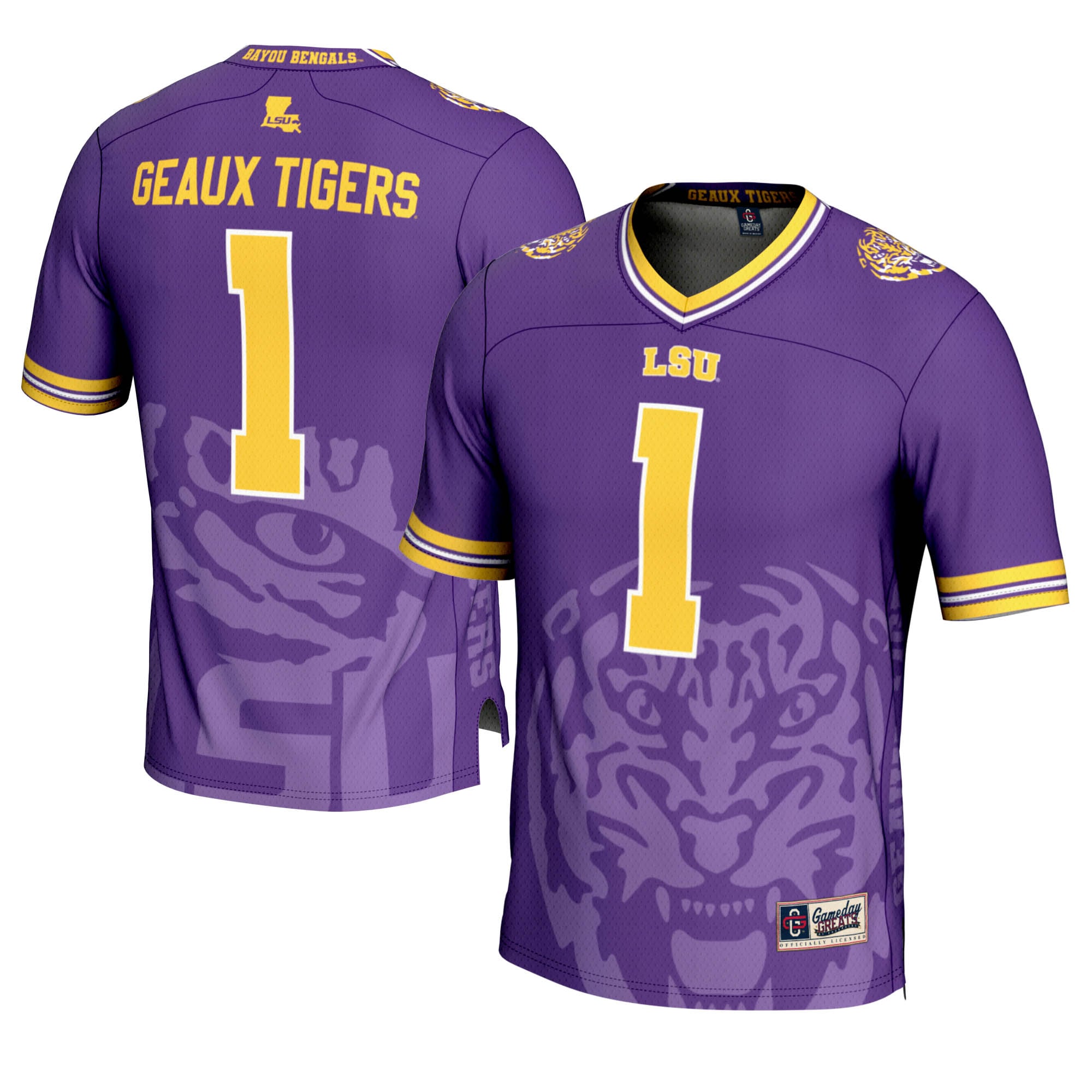 LSU Tigers #1 Purple Football Shirt - Women's