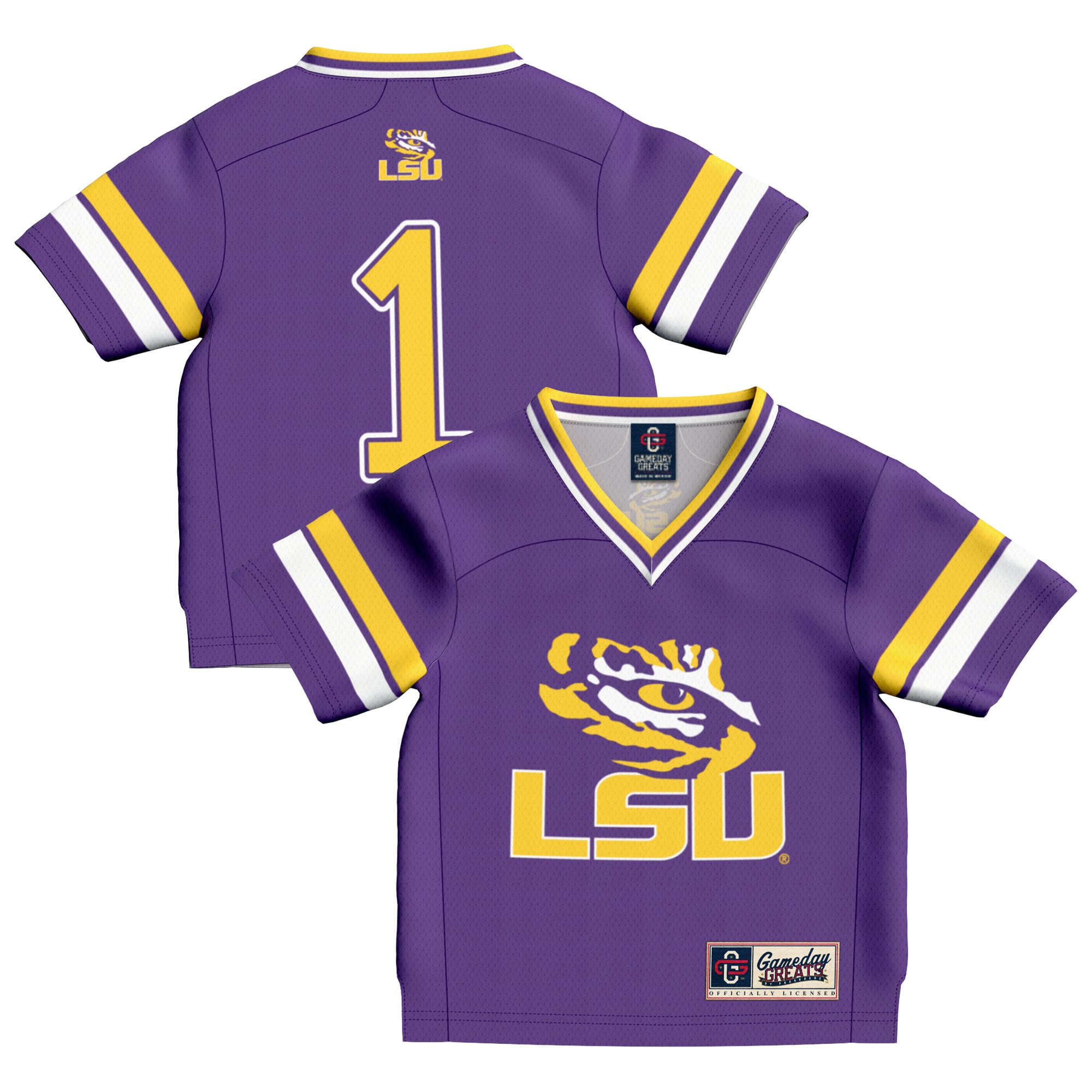 LSU Tigers #1 Purple Fashion Football Jersey - Youth