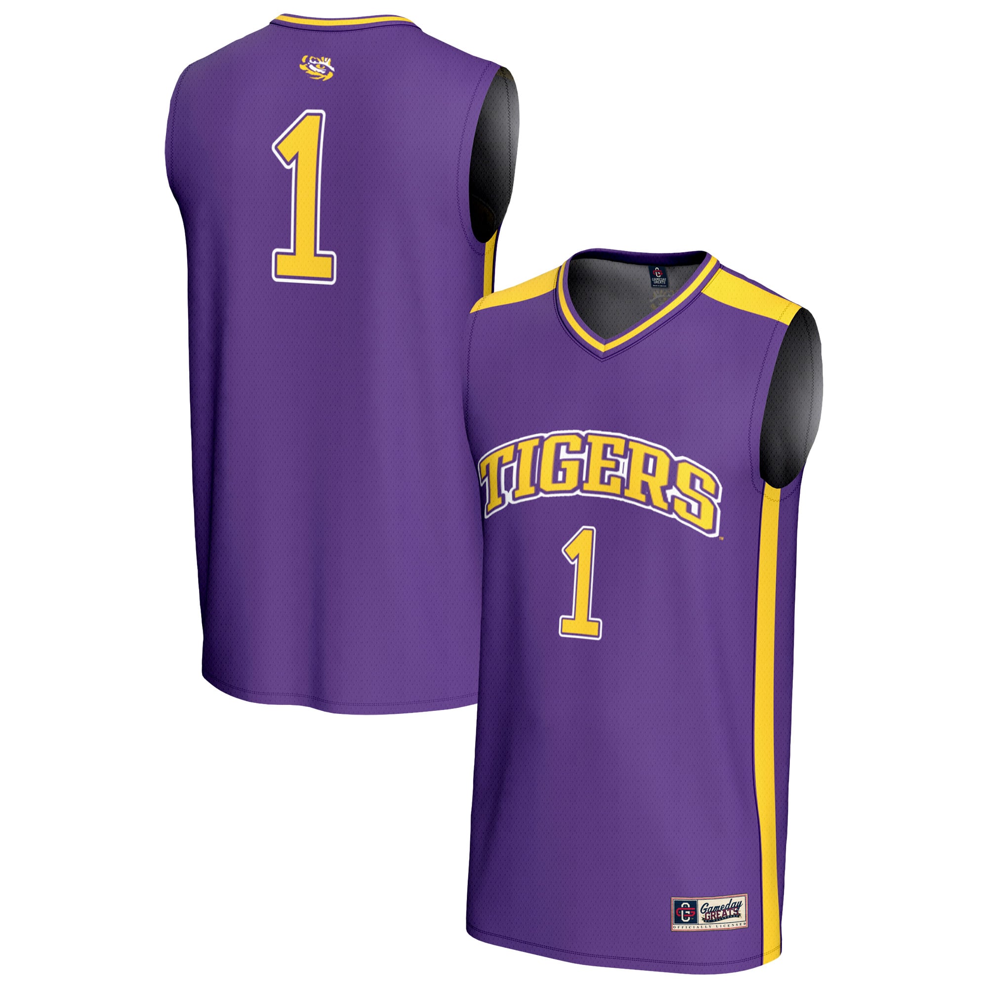 LSU Tigers #1 Purple Fashion Basketball Jersey - Men's