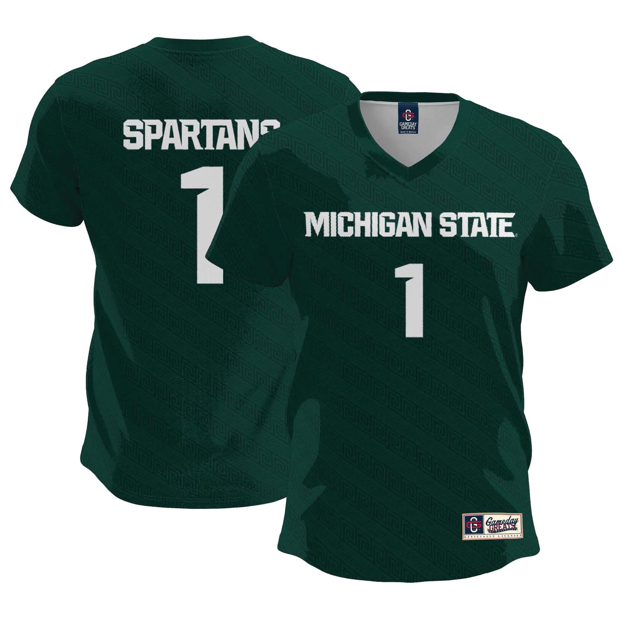 Michigan State Spartans #1 Green Soccer Jersey - Women's