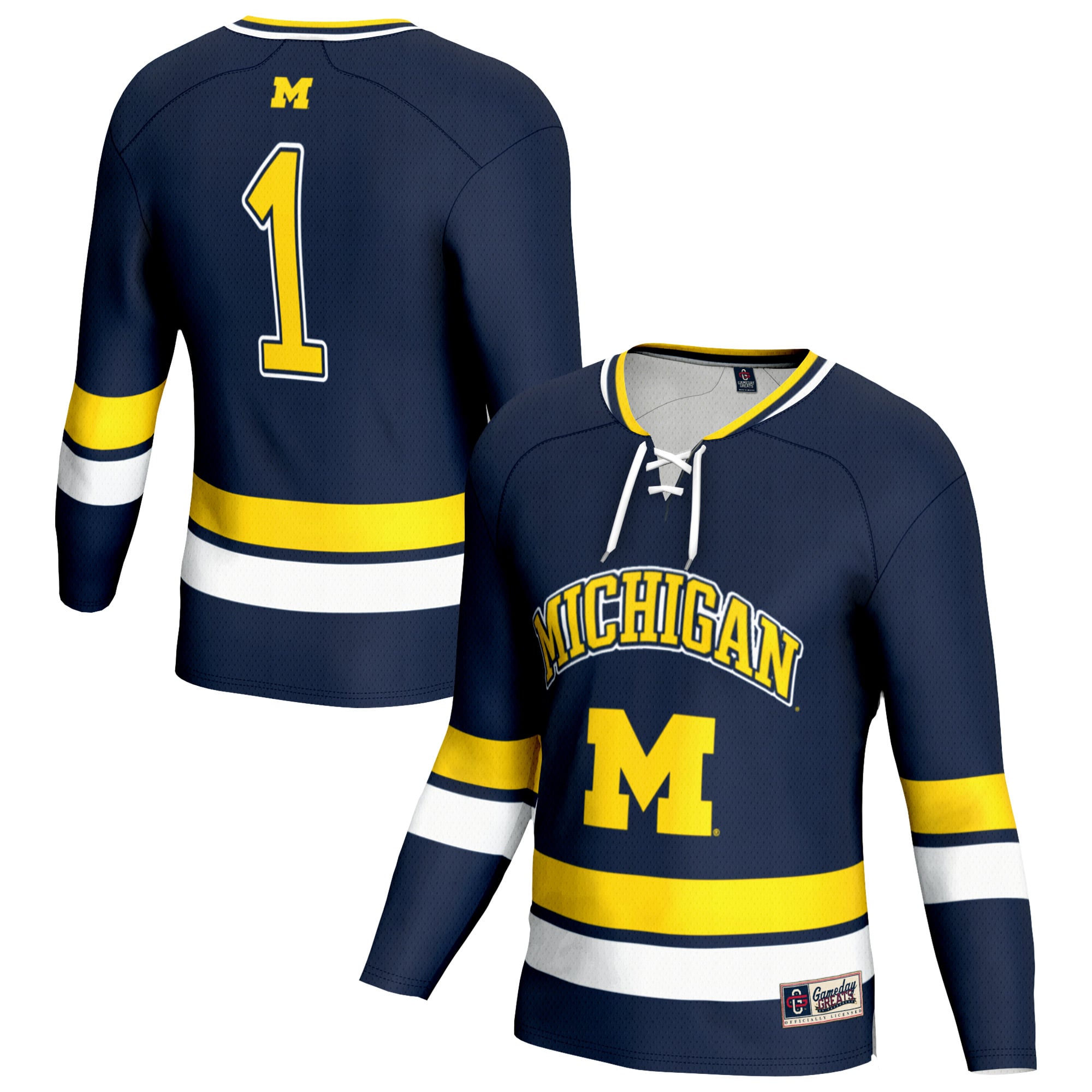 Michigan Wolverines Navy Jersey Hockey Jersey - Men's