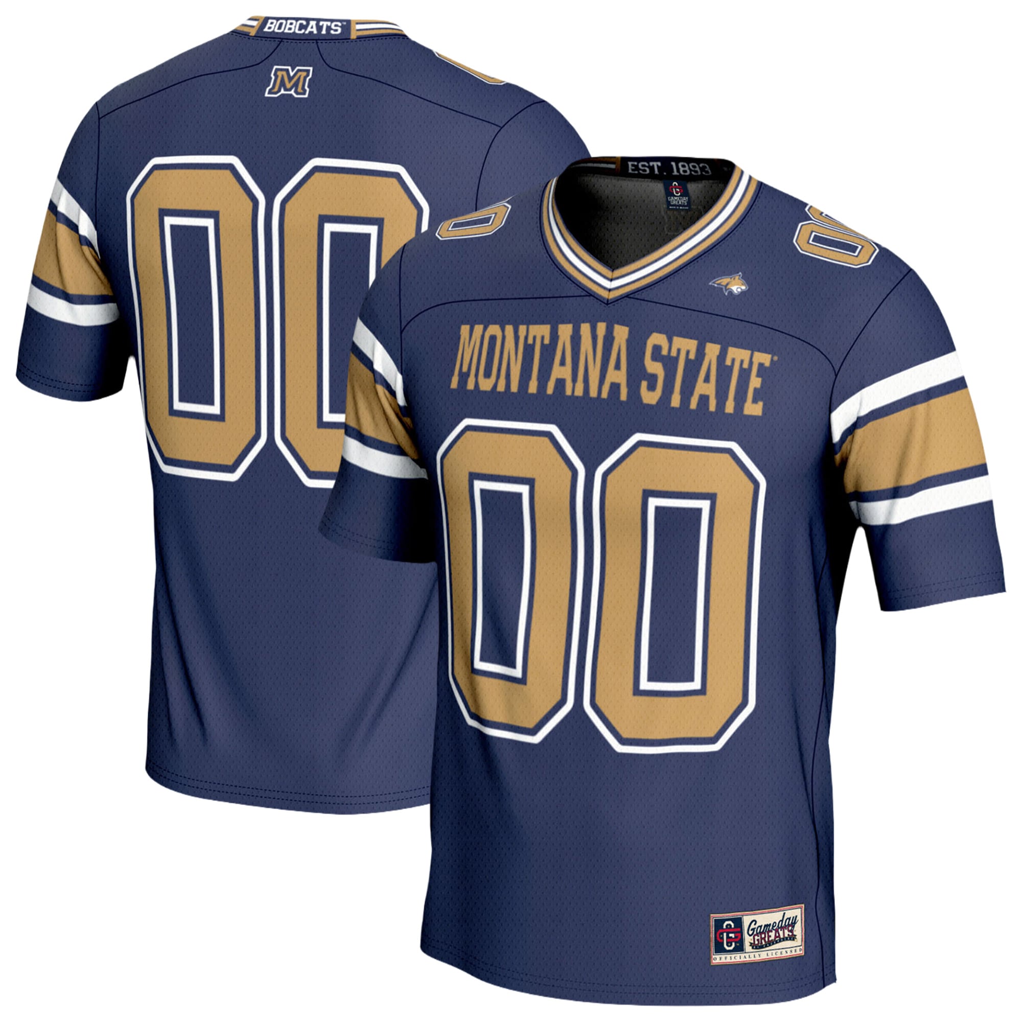 Montana State Bobcats Navy Football Shirt - Women's