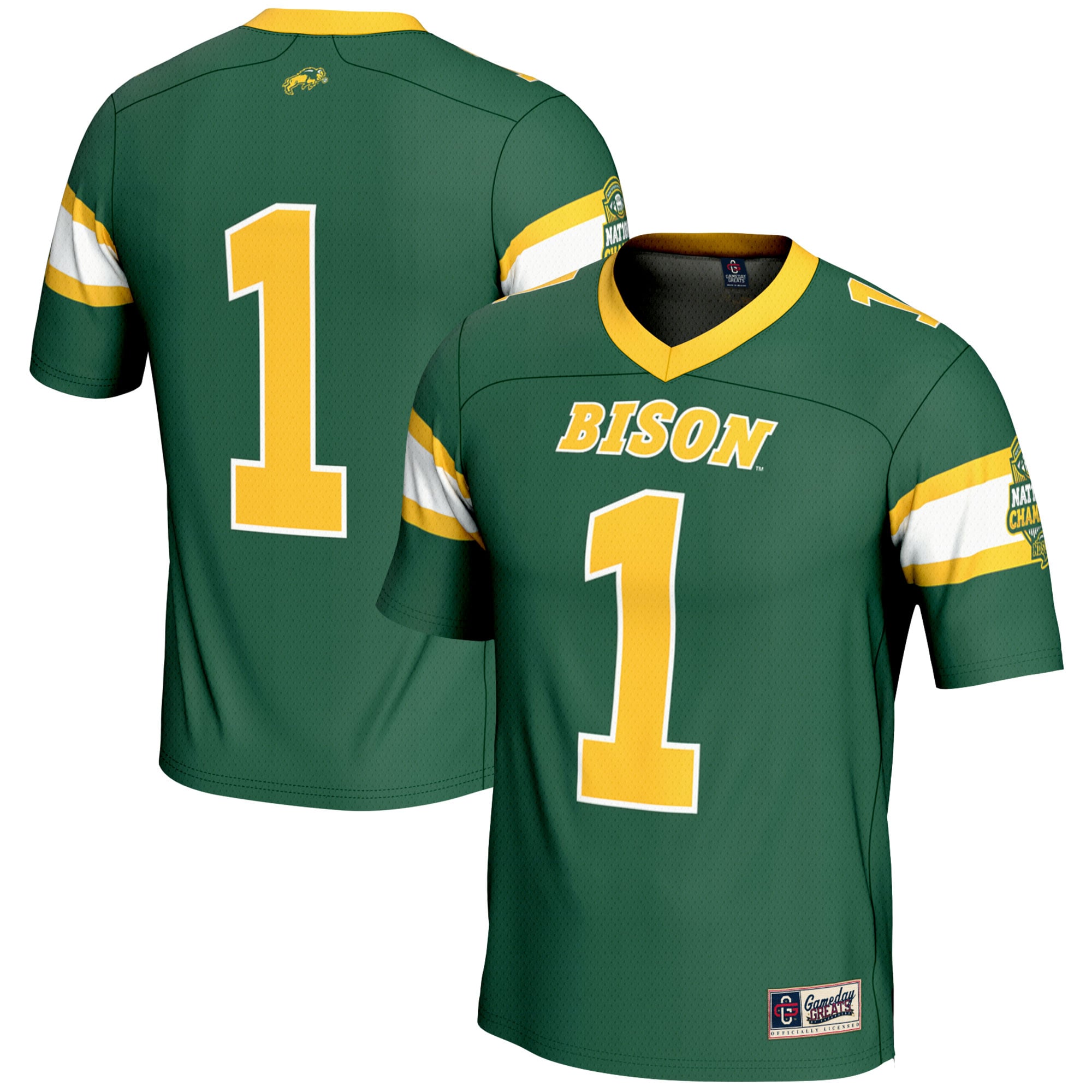 NDSU Bison #1 Green Football Jersey 2024 - Youth