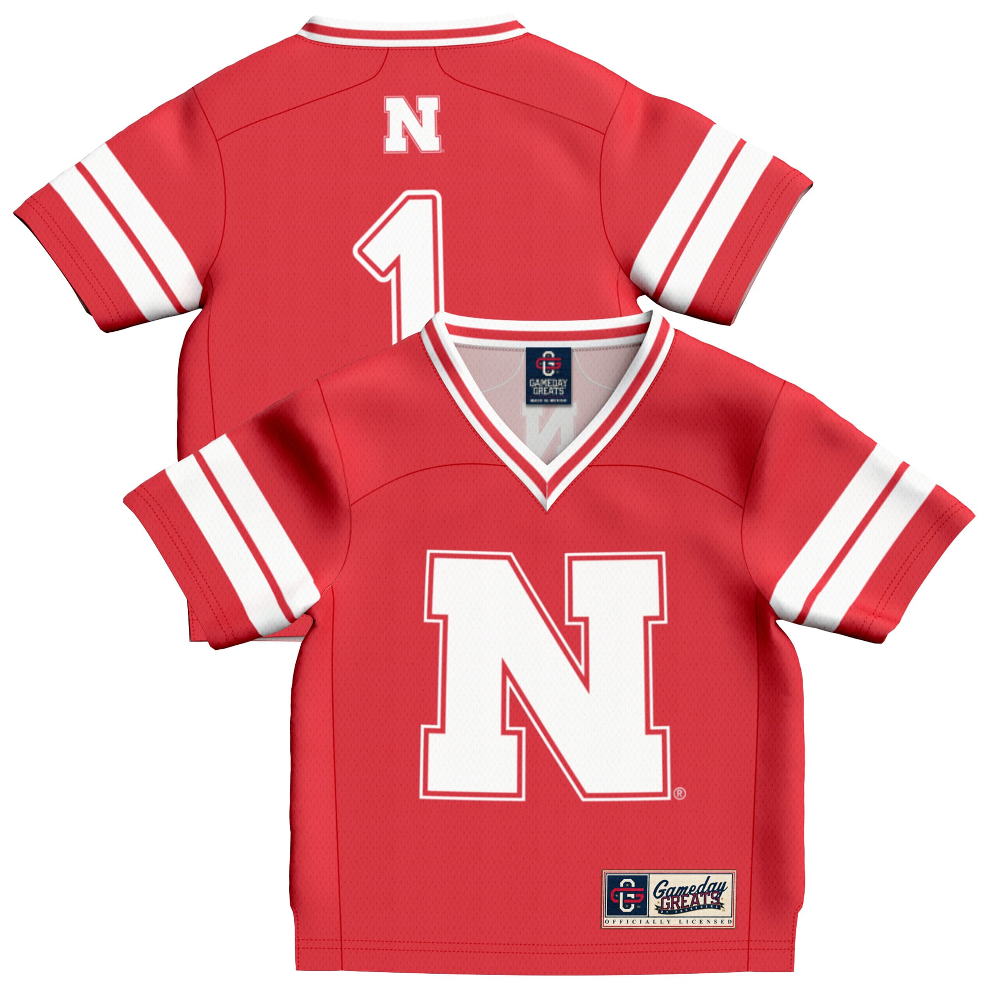 Nebraska Huskers #1 Scarlet Football Jersey - Youth