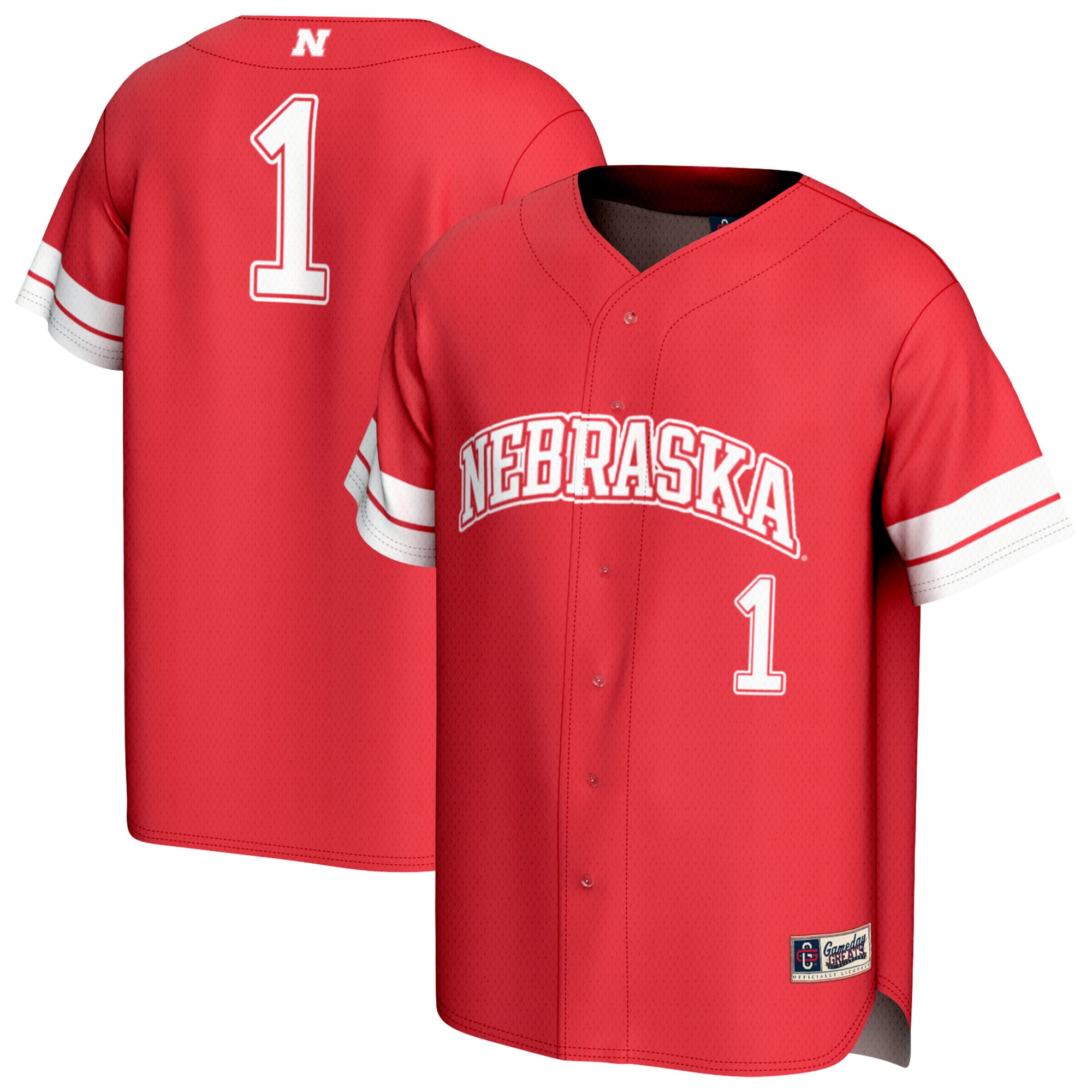 Nebraska Huskers #1 Scarlet Jersey Baseball Jersey - Women's
