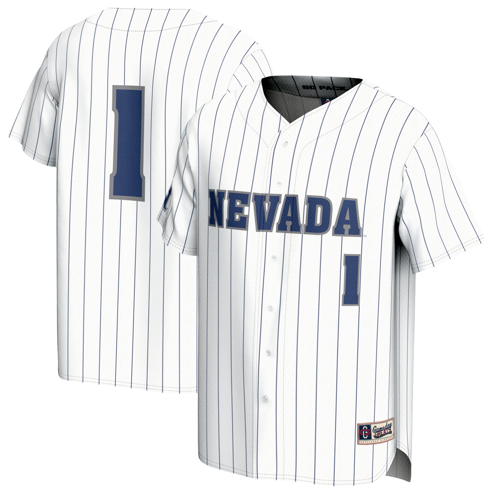 Nevada Wolf Pack White Baseball Jersey - Men's