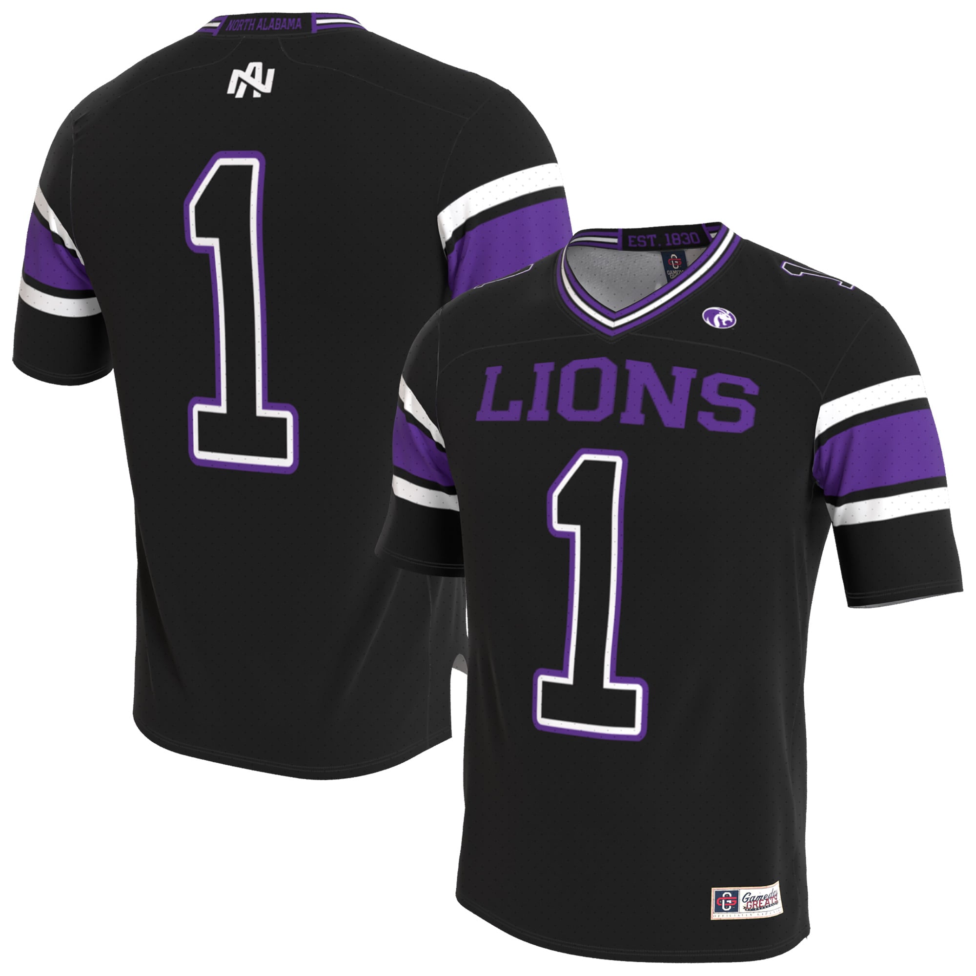 North Alabama Lions Black Football Jersey - Women's
