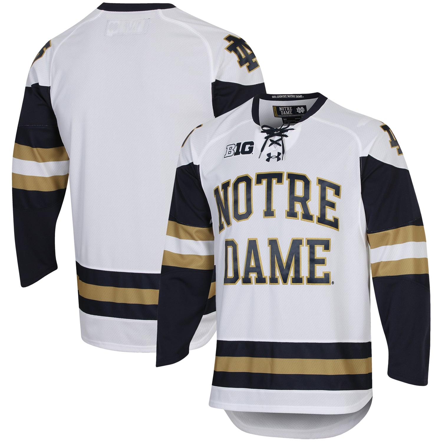 Notre Dame Fighting Irish White Hockey Jersey - Men's