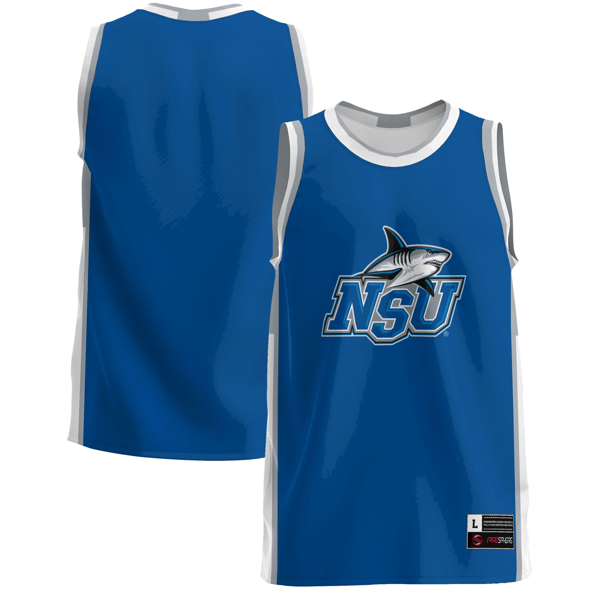 Nova Southeastern Sharks Blue Basketball Jersey - Youth