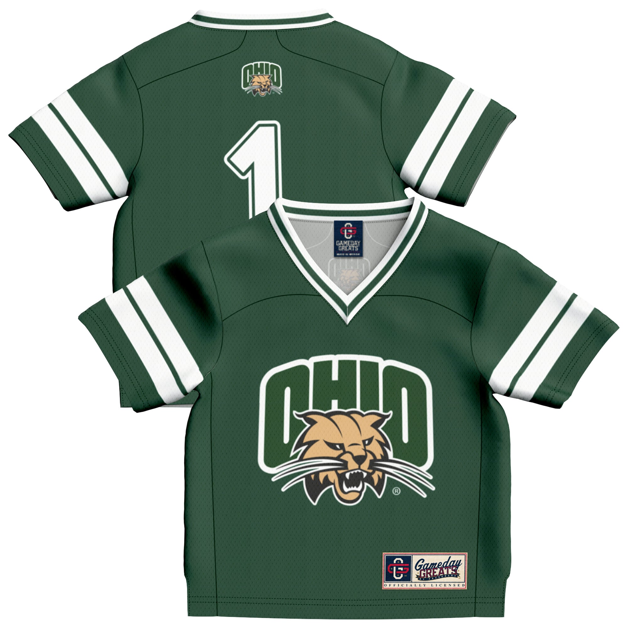 Ohio Bobcats #1 Collegiate Fashion Football Jersey - Youth